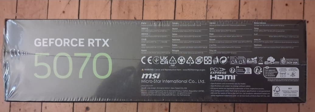 MSI GeForce RTX 5070 12G SHADOW 2X OC