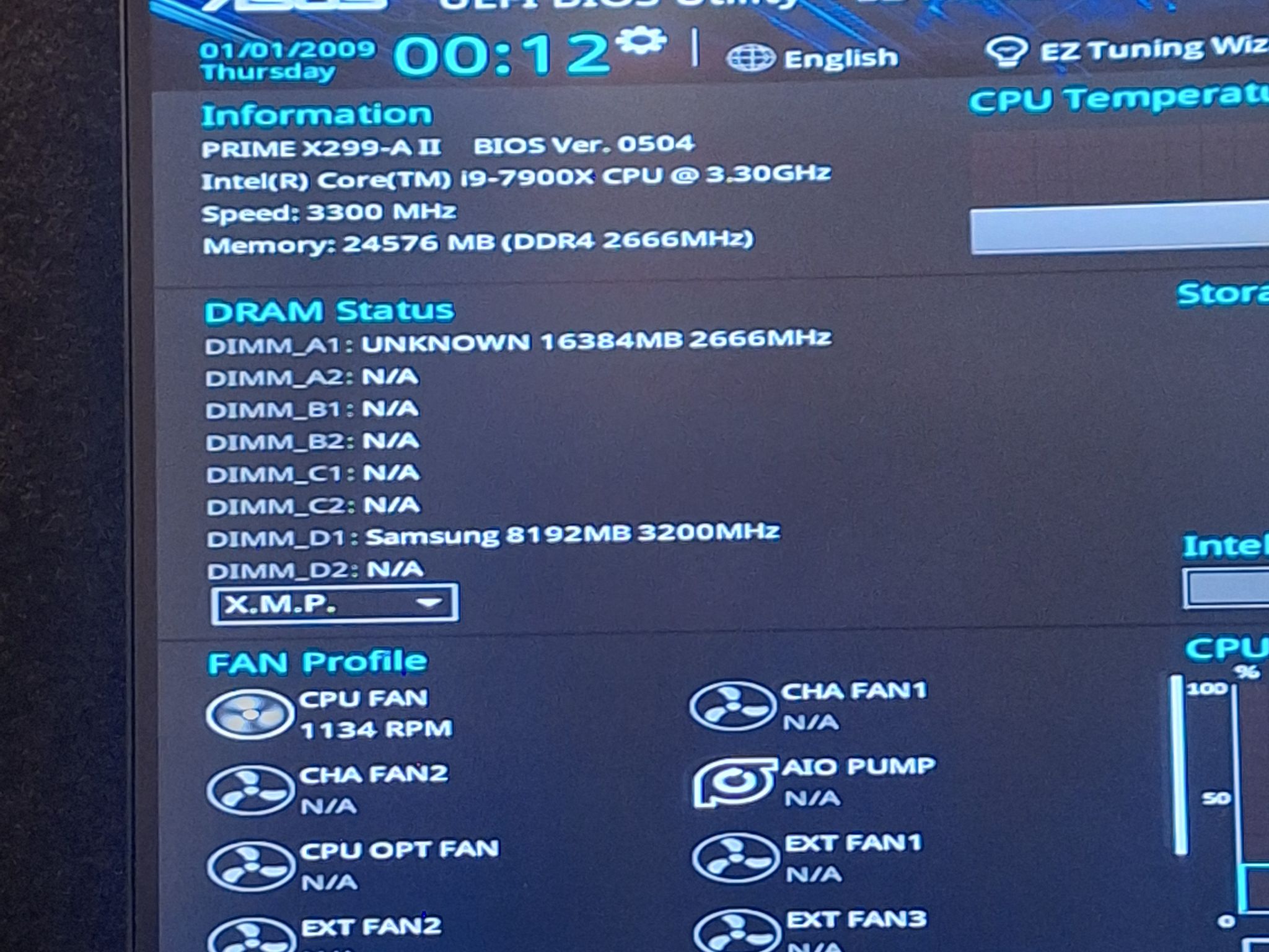 ASUS Prime X299-A II with I9 7900X