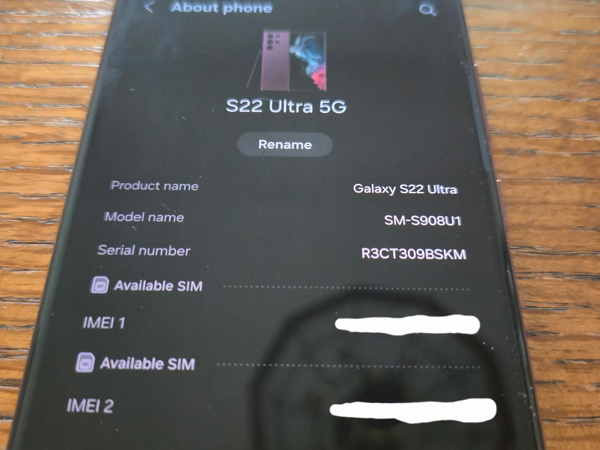 UNLOCKED Samsung Galaxy S22 Ultra 512GB Burgundy Smartphone