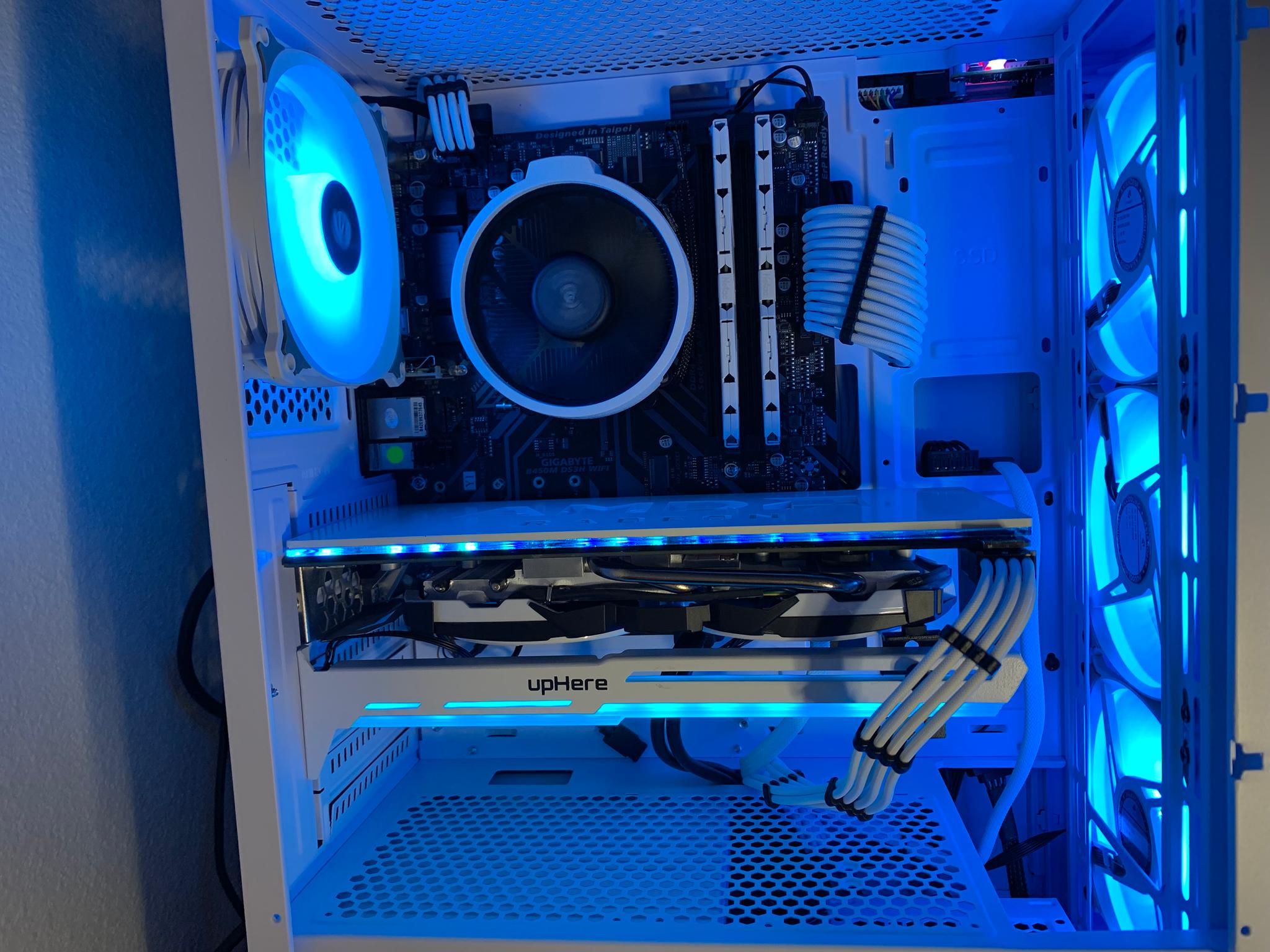 Entry Level White Gaming PC (Ryzen 5 2600 + RX 580) w/ WIFI