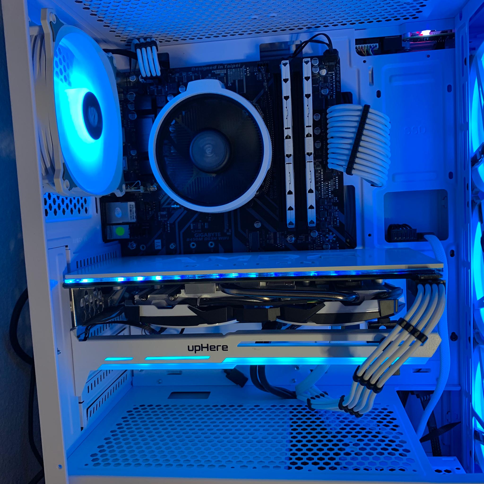 Entry Level White Gaming PC (Ryzen 5 2600 + RX 580) w/ WIFI