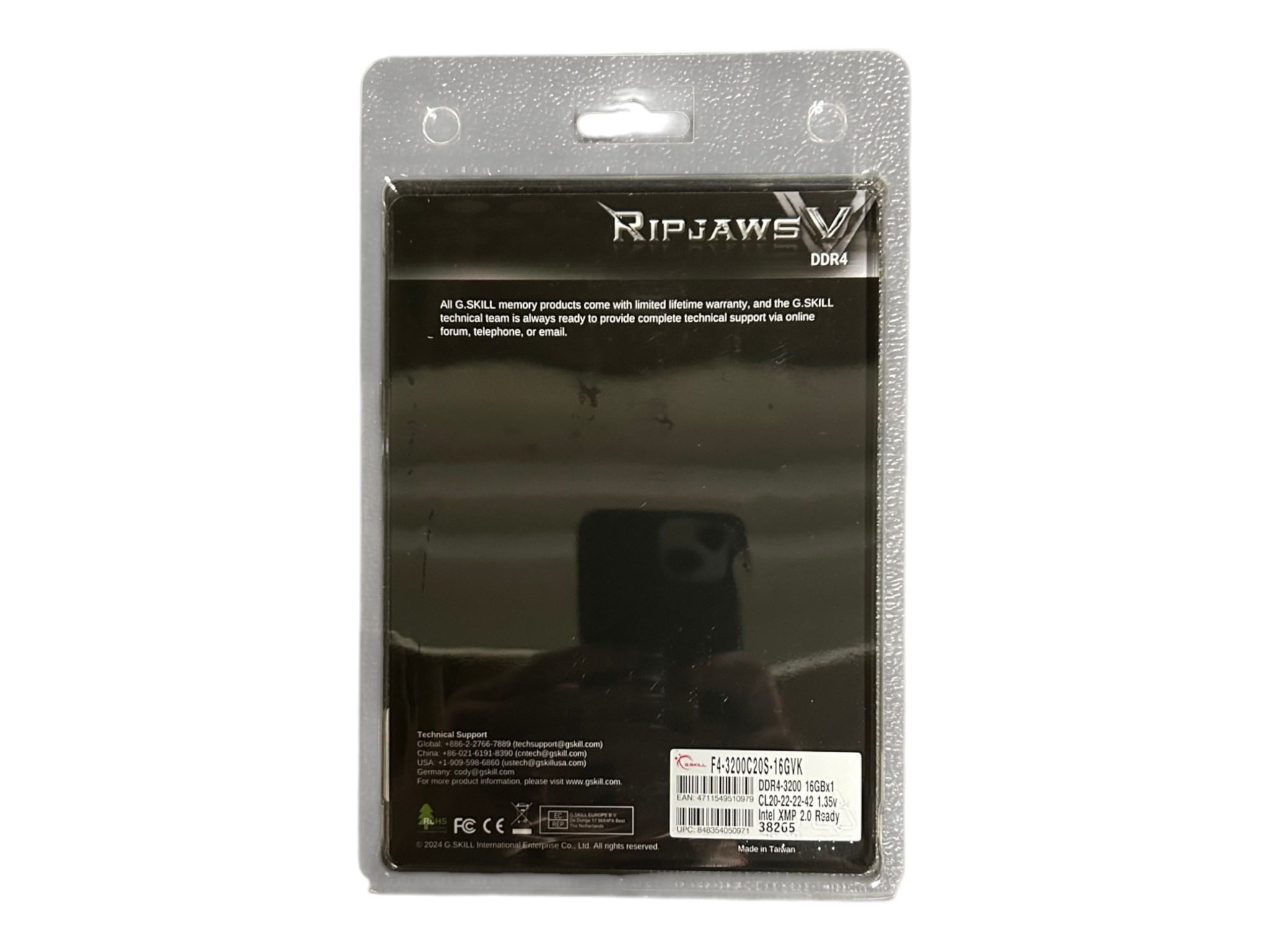 GSKILL Ripjaws V 16GB DDR4 (1 X 16GB) 3200Mhz CL20