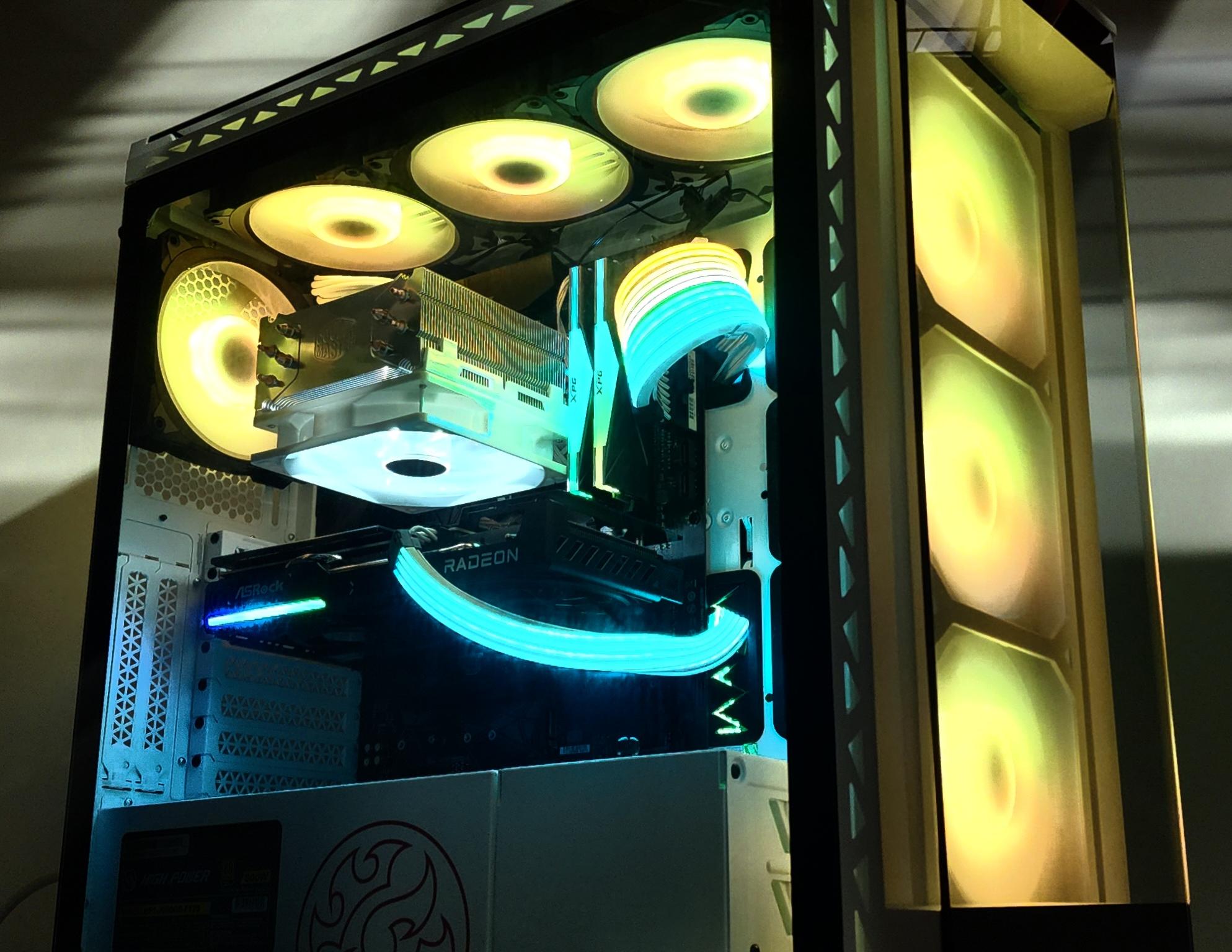 Gaming PC Ryzen 7 5700  32GB RAM 1TB SSD RX 9060 XT 16GB Windows 11 Computer