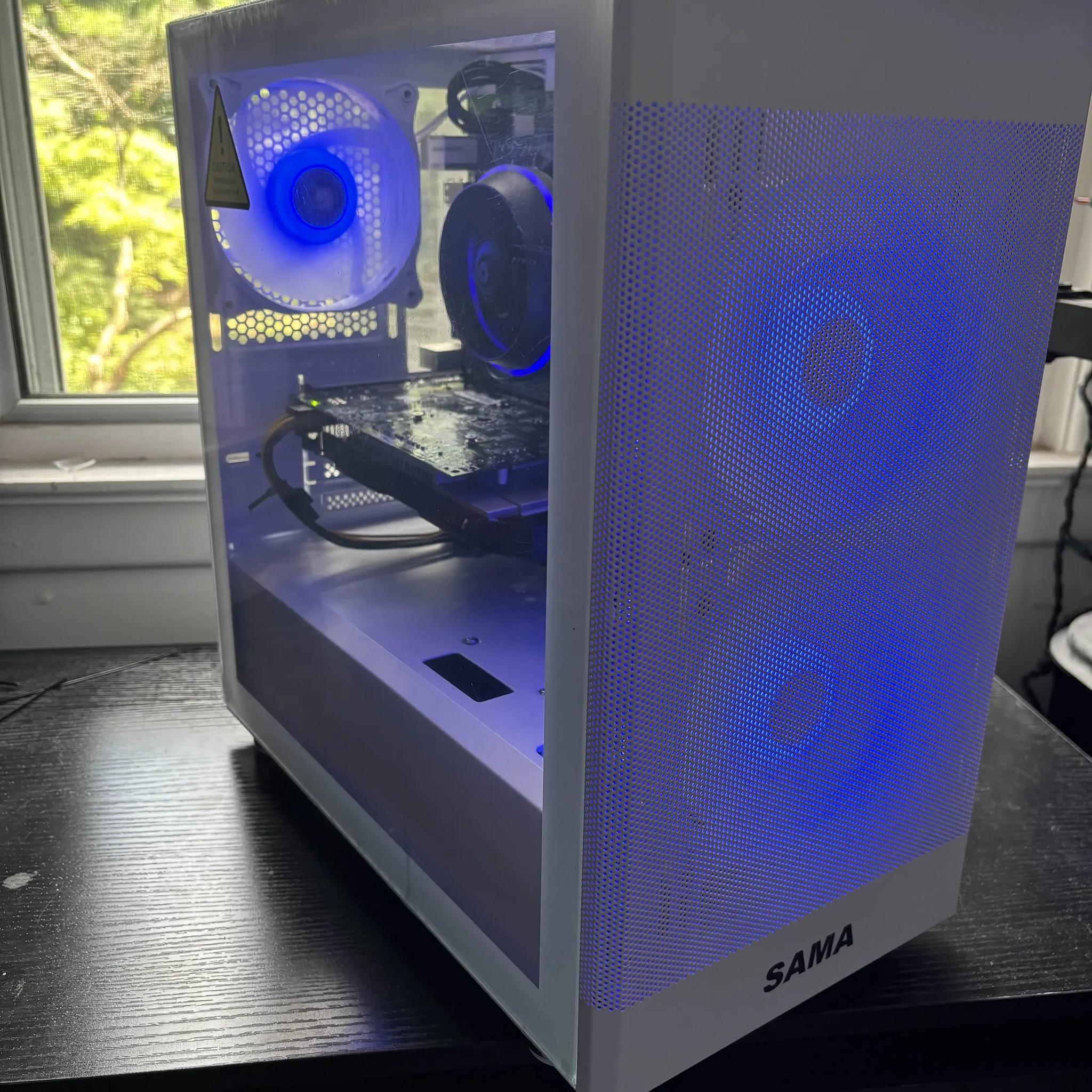 GAMING PC i5 8GB NVIDIA GTX 750 ti RGB Lighting RGB Fans Computer