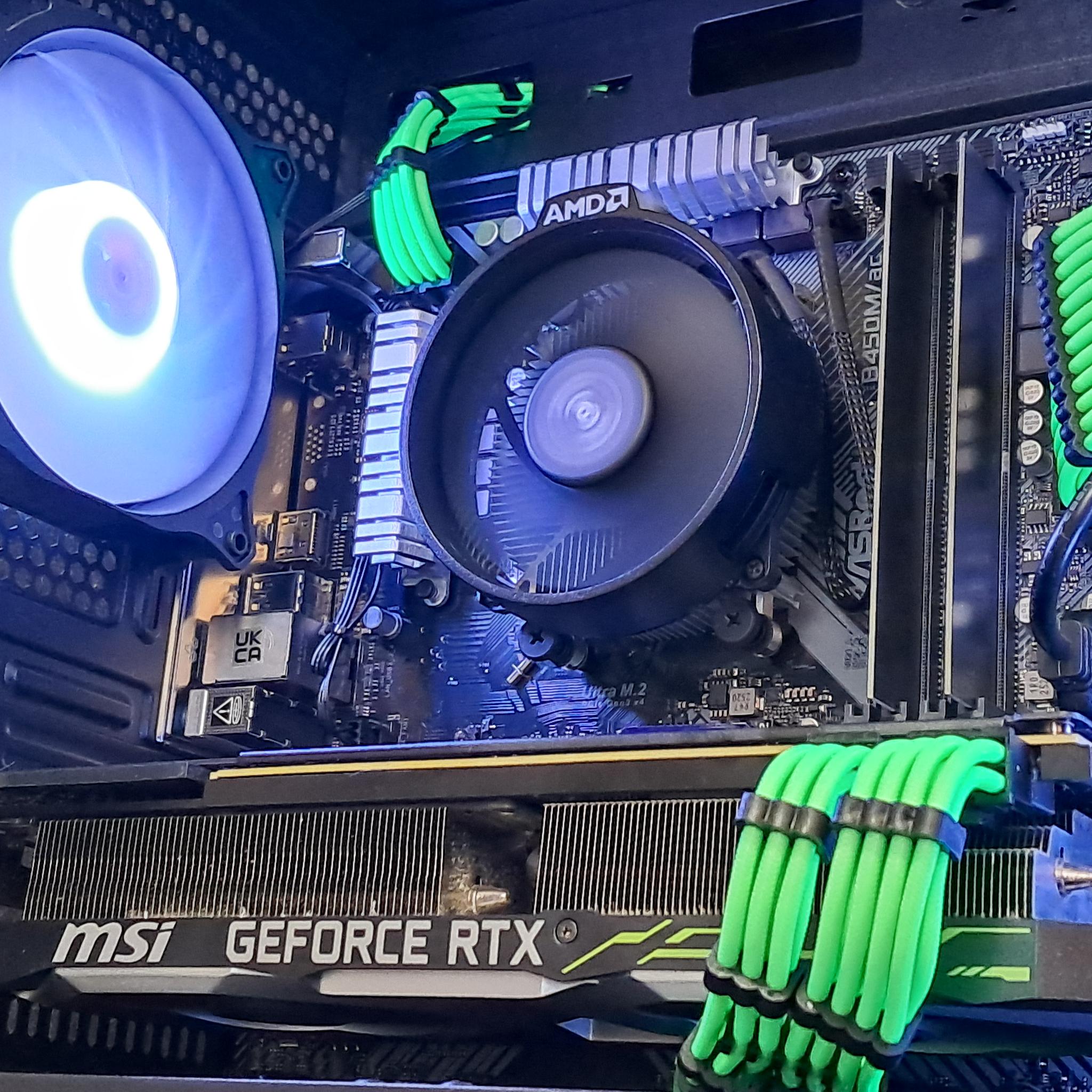 🟢Green with Envy🟢RTX 2080 | Ryzen 5 5500 | 16GB DDR4 | 1TB SSD | WiFi!