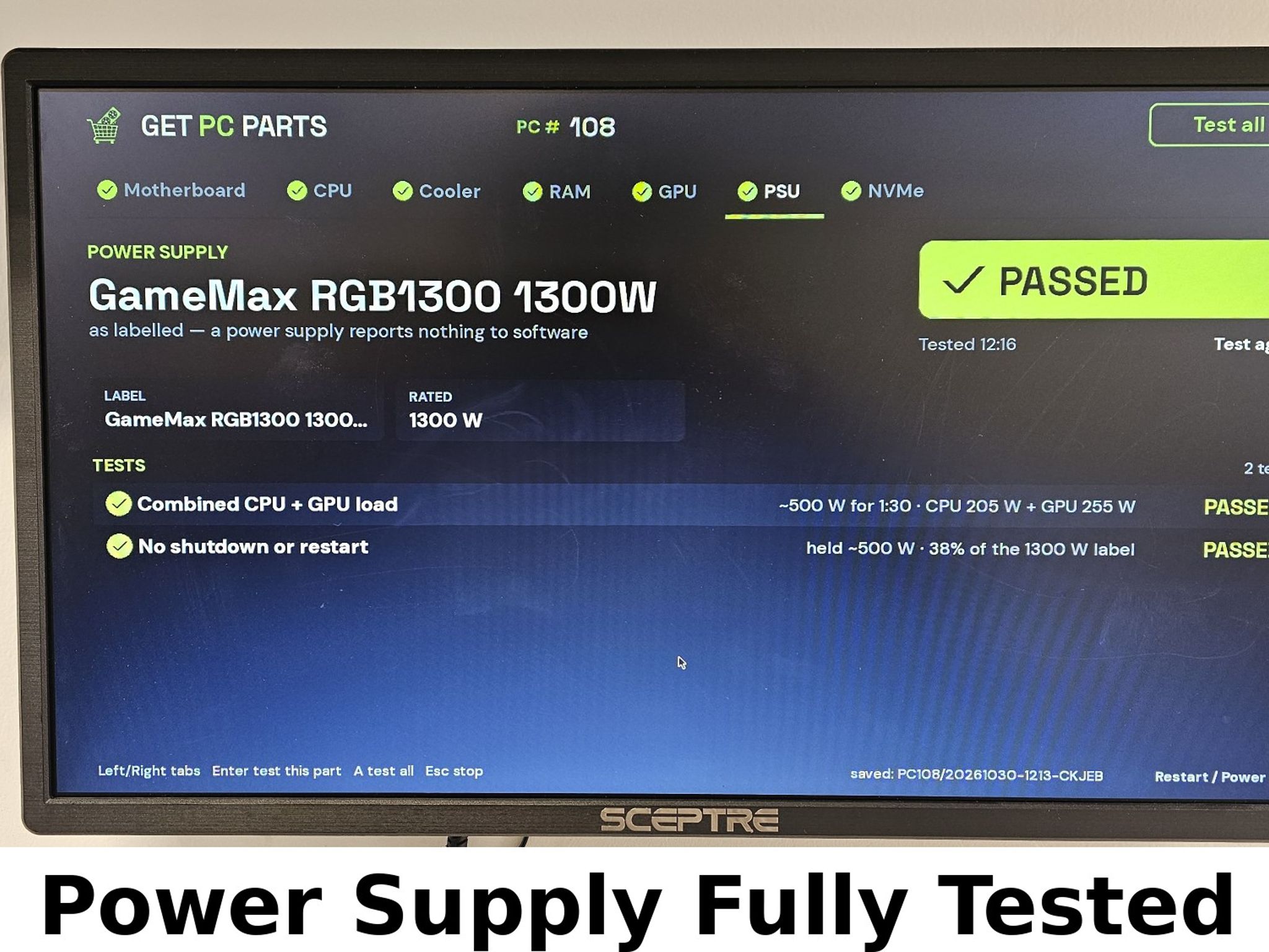 1300 Watt PSU GameMax RGB-1300 Power Supply