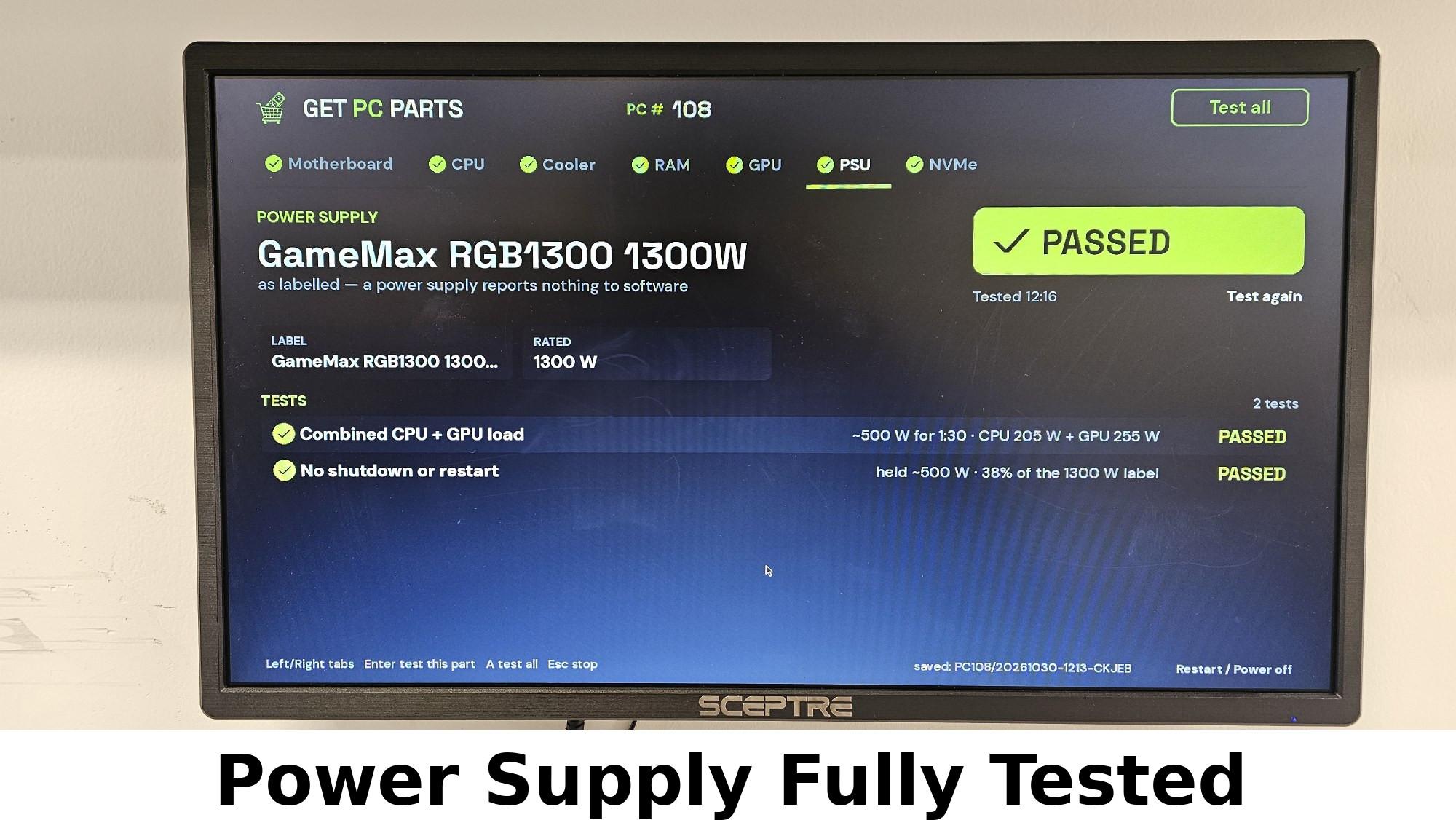 1300 Watt PSU GameMax RGB-1300 Power Supply