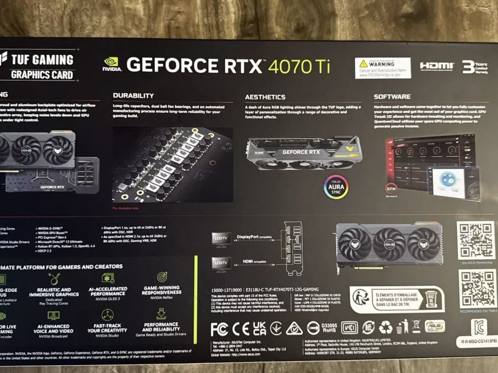 ASUS TUF NVIDIA GeForce RTX 4070 ti 12GB GDDR6X