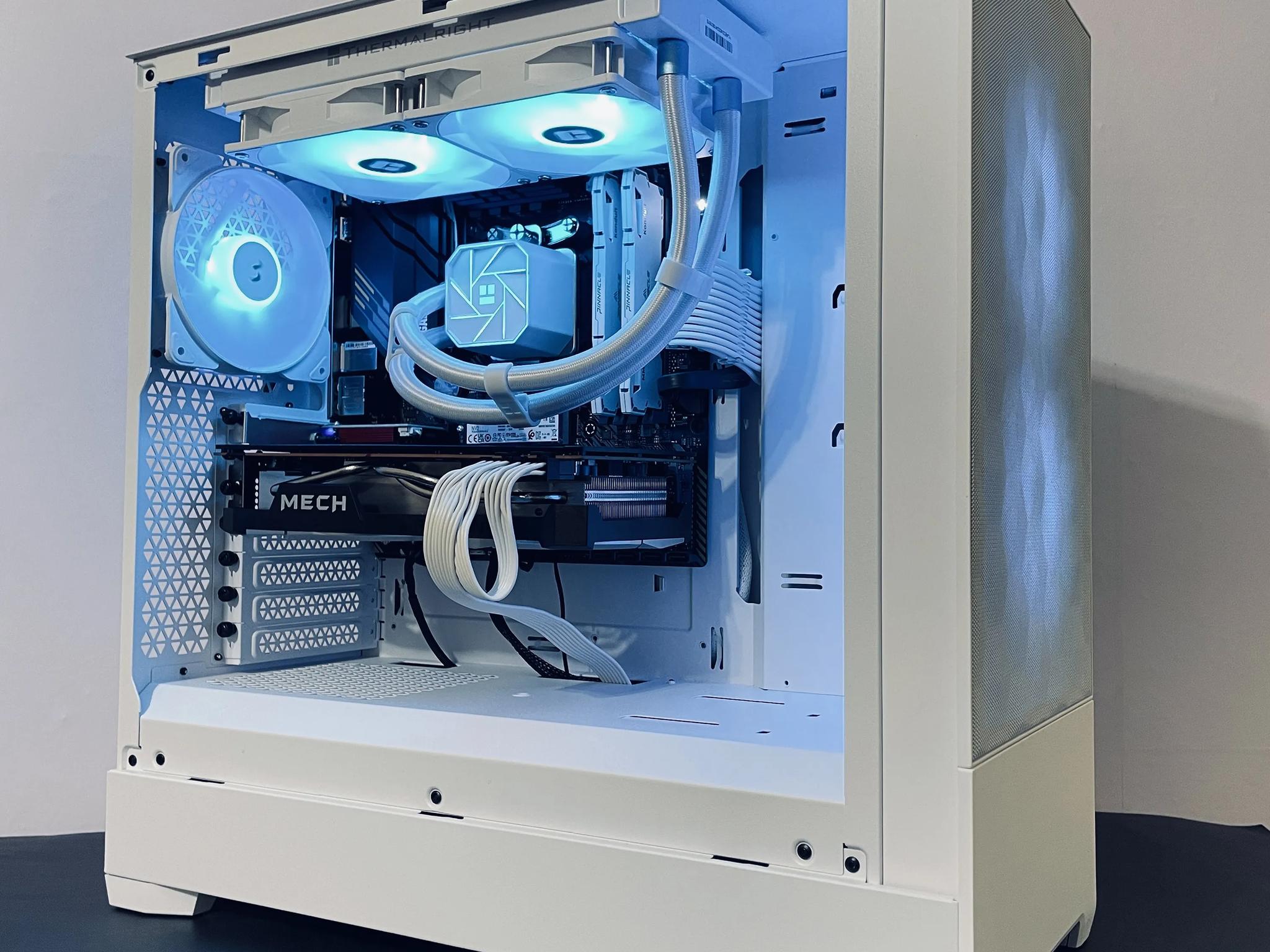 ❄️Liquid Cooled White Gaming PC 1440p - Ryzen 5 5600 ● 32GB RAM ● 1TB NVMe SSD - RX 6700 XT 12GB