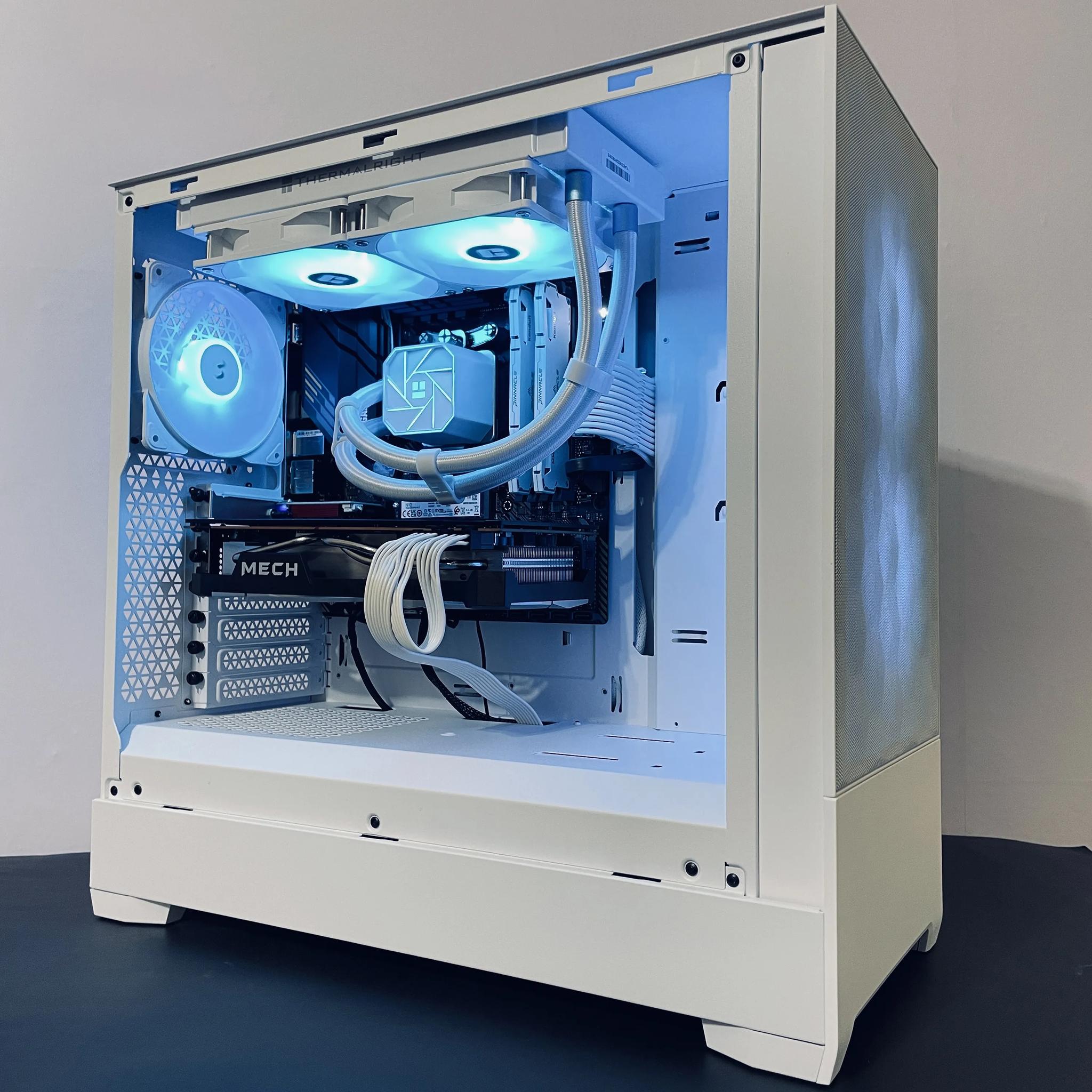 ❄️Liquid Cooled White Gaming PC 1440p - Ryzen 5 5600 ● 32GB RAM ● 1TB NVMe SSD - RX 6700 XT 12GB