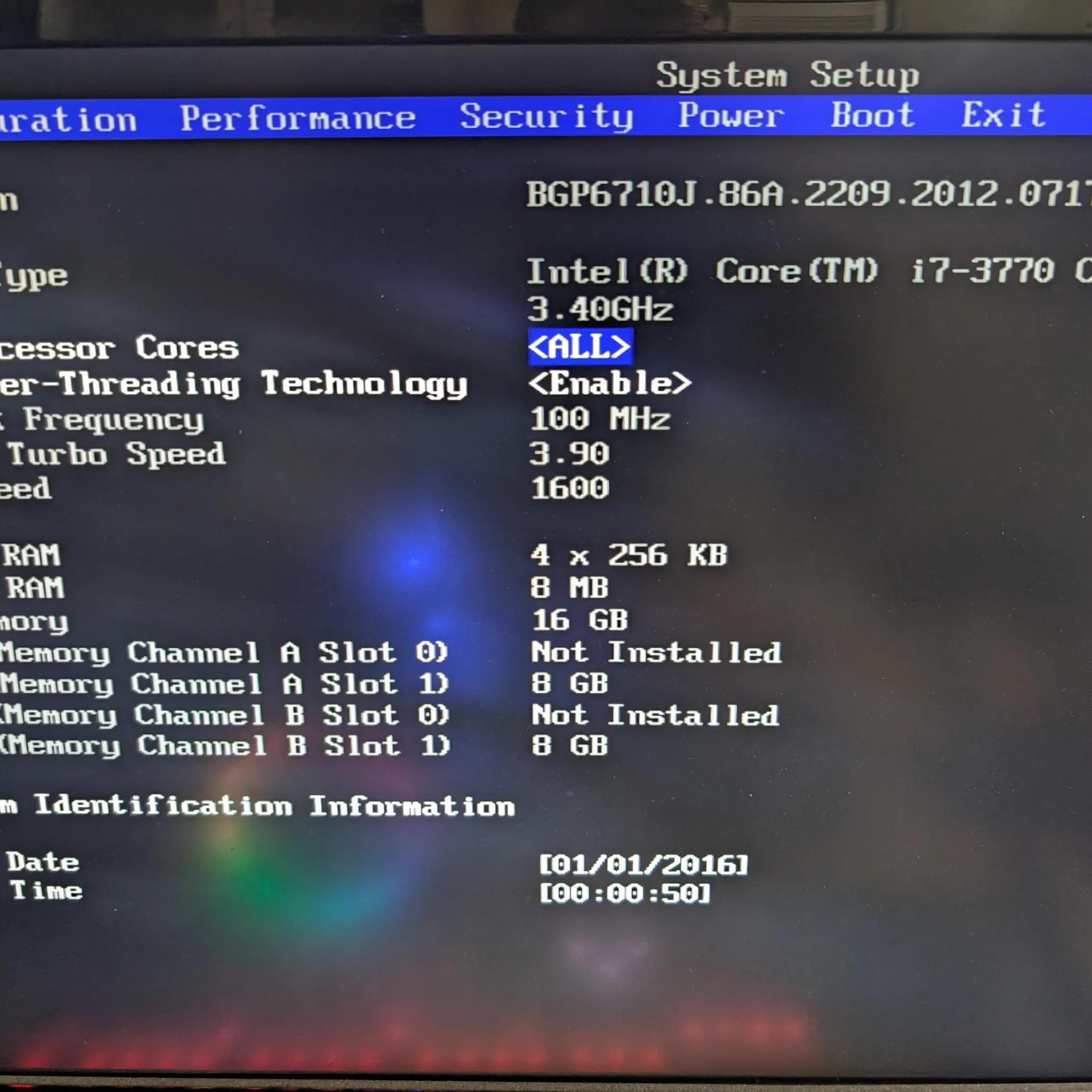 Intel DP67BG + i7 3770 + 16GB DDR3 1600mhz