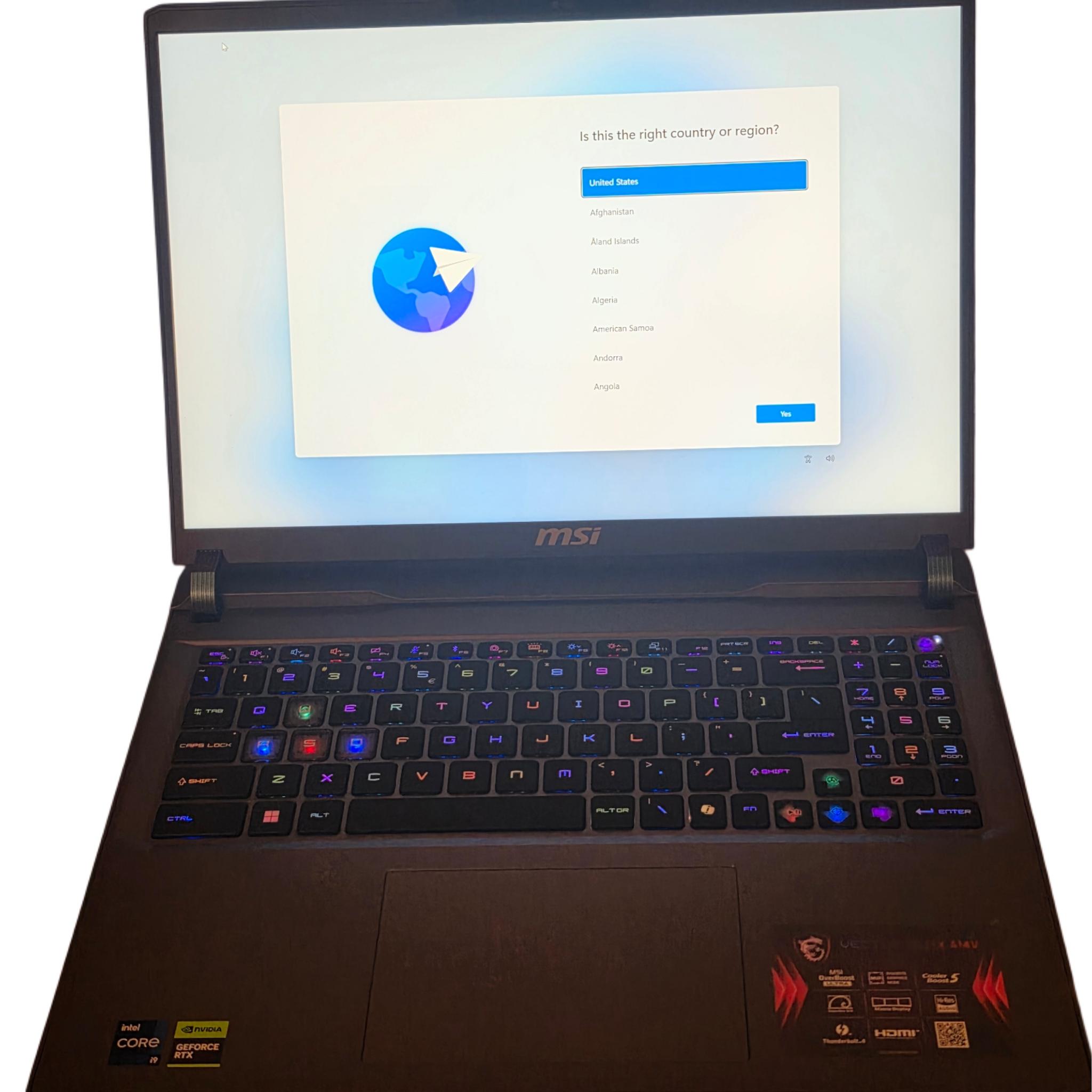 MSI Vector 16 HX A14VFG-421US | i9-14900HX | RTX 4060 | 32GB DDR5 | 1TB SSD