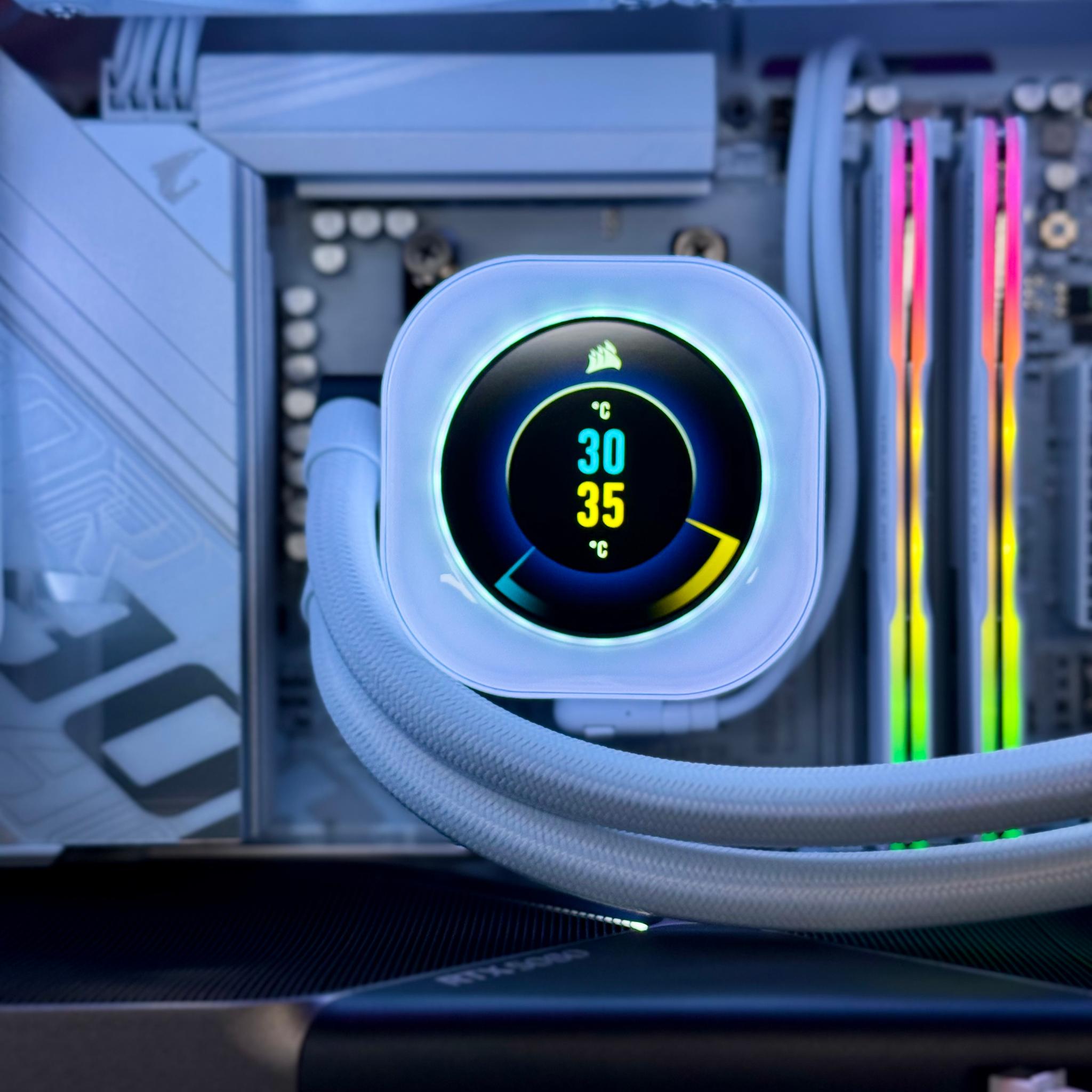 Almost Heaven III 🪽🪽 🪽 5080 FE ☀️ 9800X3D 🌙 32GB RAM DDR5 6000 CL28 ✨ 2TB SSD 📖 White Build