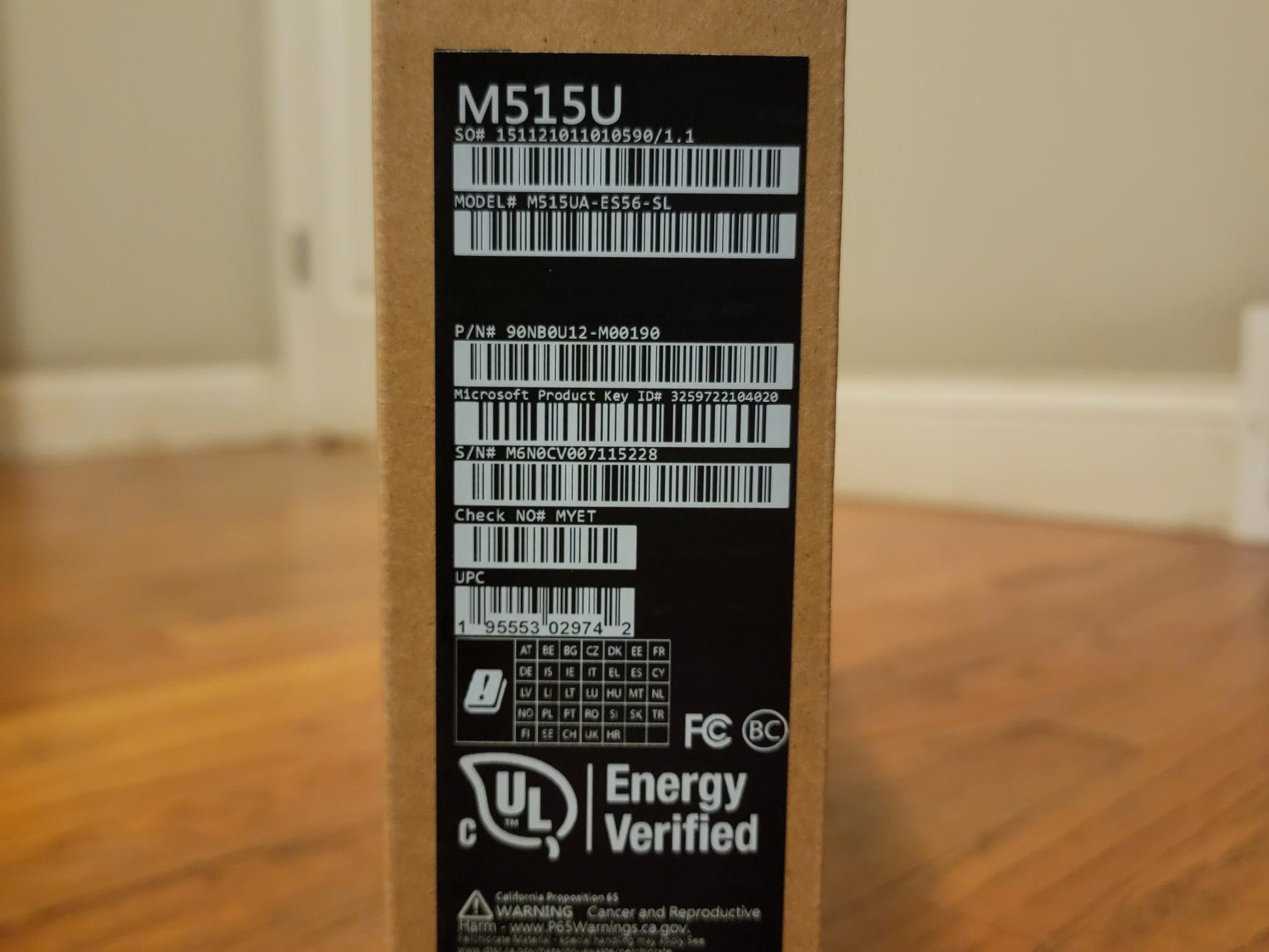 (NEW) ASUS VivoBook M515U 15.6" IPS AMD Ryzen 5 5500U 16GB RAM 512GB NVME SSD Windows 10 - Silver