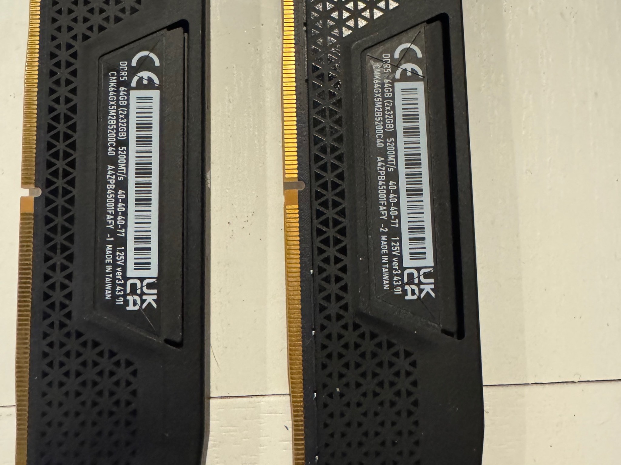Corsair Vengeance DDR5 64GB (2×32GB) 5200MHz CL40 – Used Once