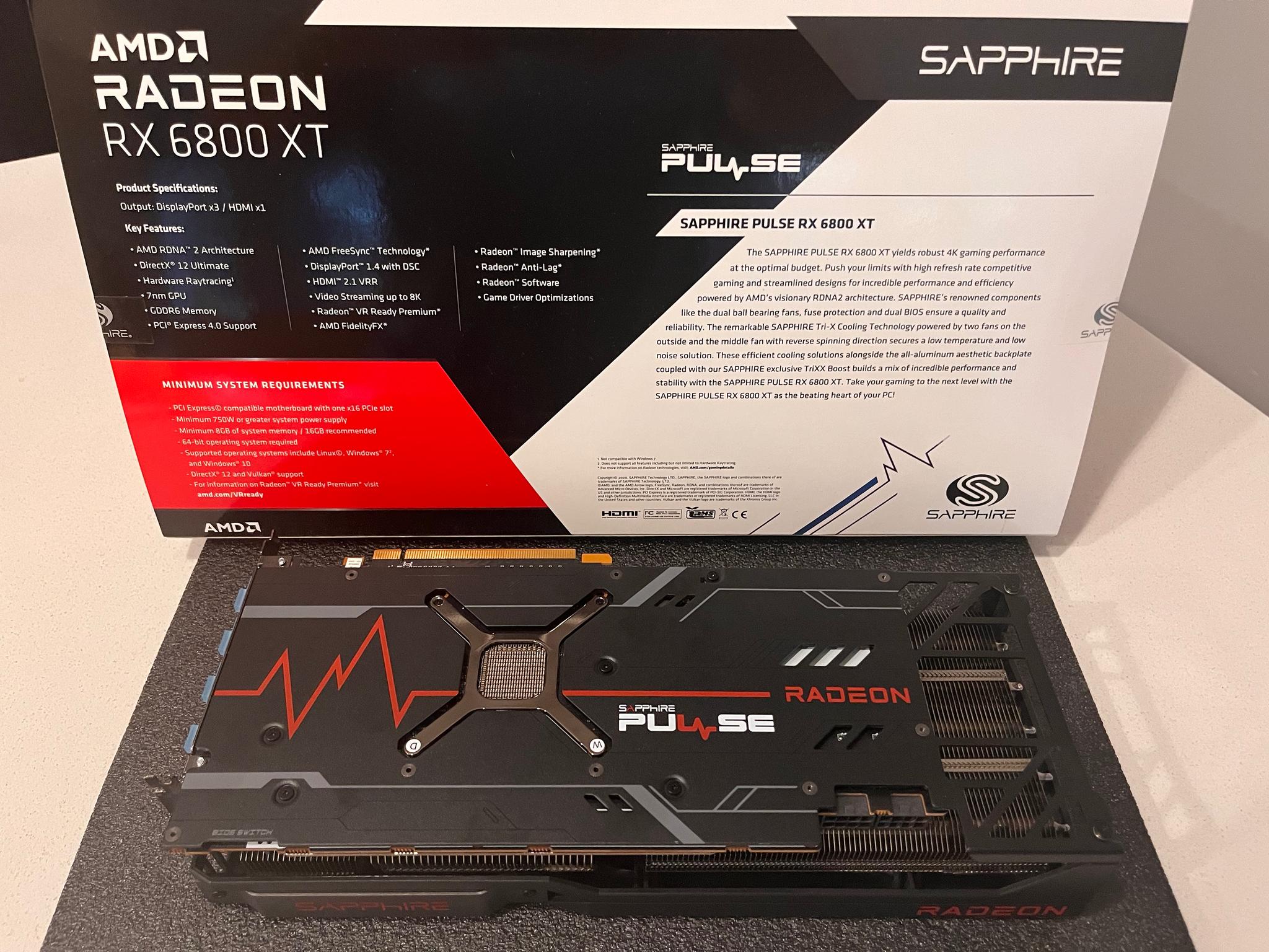 Sapphire Pulse AMD Radeon RX 6800 XT 16GB GDDR6