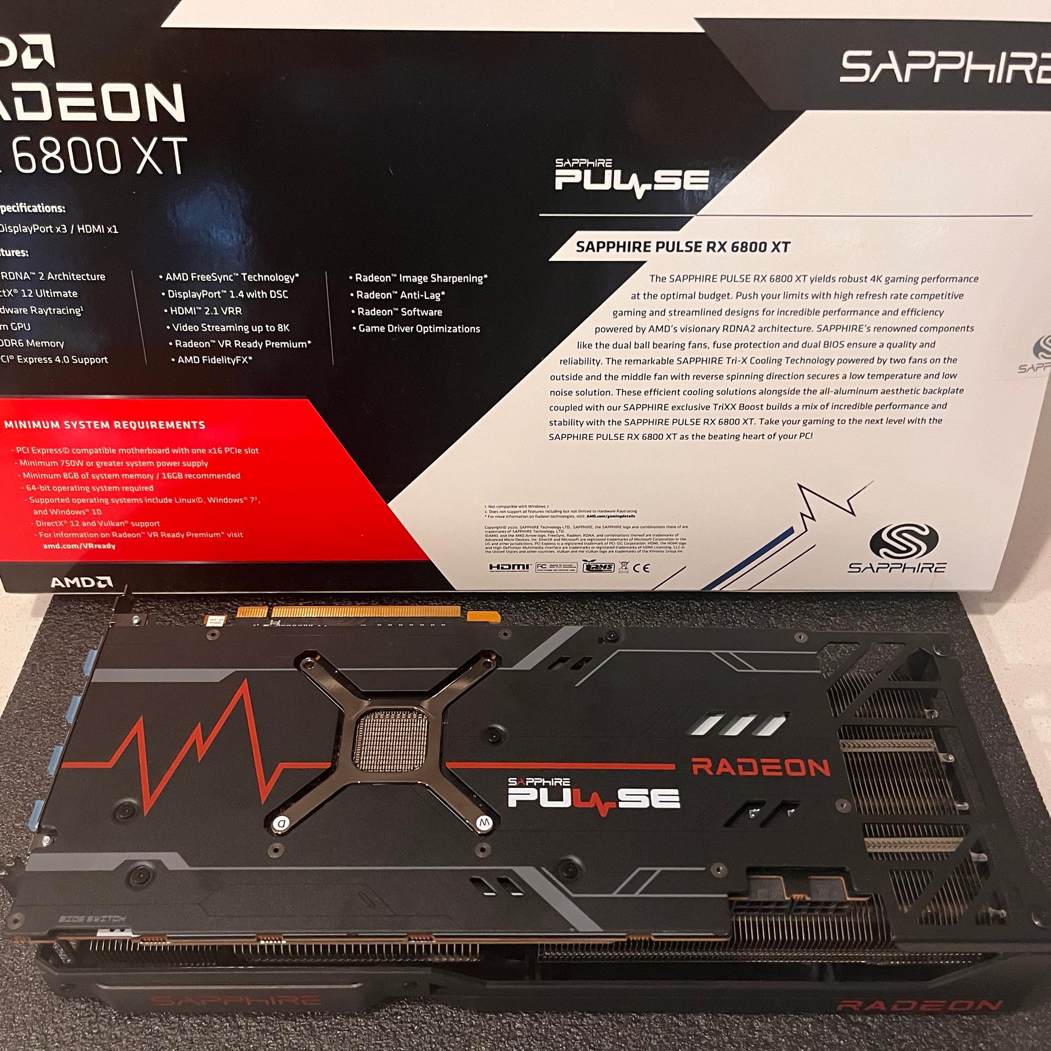 Sapphire Pulse AMD Radeon RX 6800 XT 16GB GDDR6