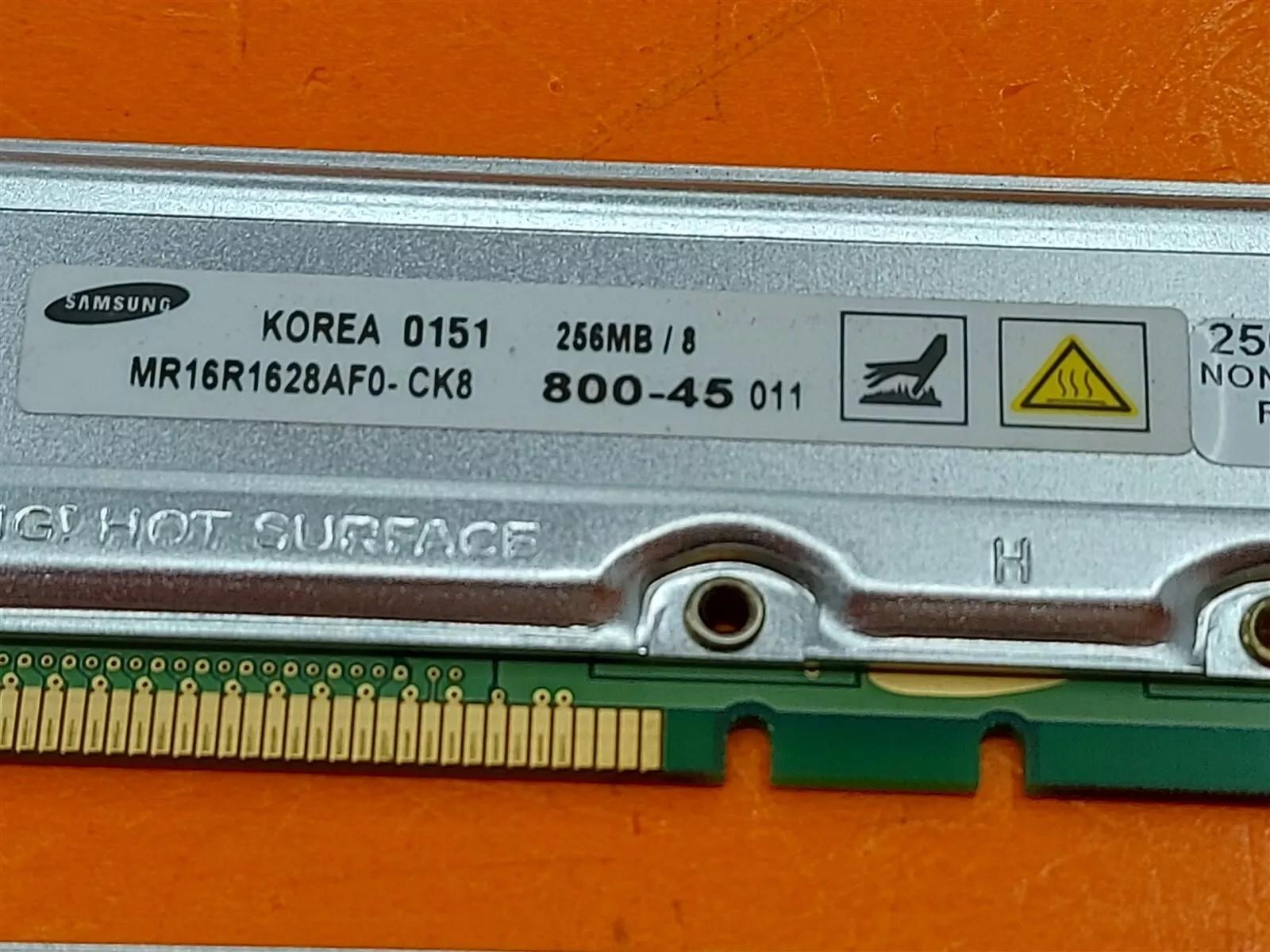 Samsung MR16R1628AF0-CK8 Desktop Memory RAM 256MB x 2 Sticks