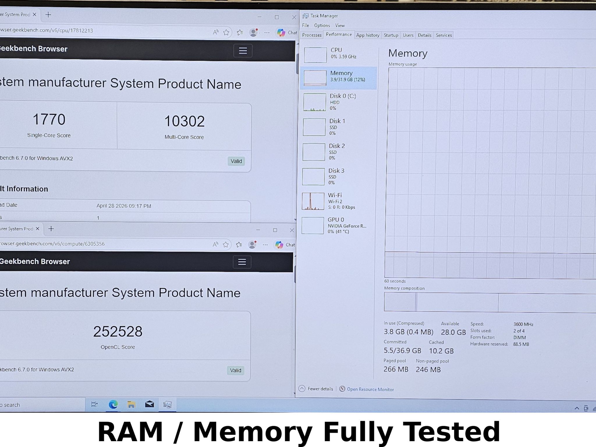 32GB DDR4 (2x16GB) C18 3600MHz CORSAIR VENGEANCE RGB PRO RAM Memory