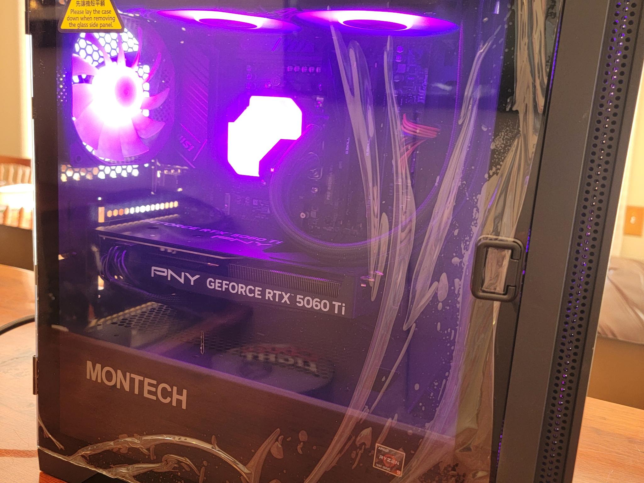 PNY RTX 5060ti 16gb + Ryzen 7700x PC Build #4