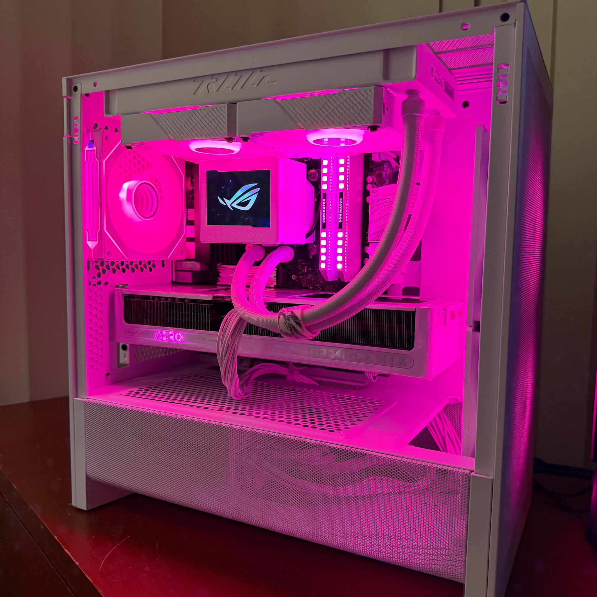 “Pink Panther” Gaming PC Customizable RGB Ryzen 7 8700G, RTX 5070 12GB, 32GB DDR5, 1TB Gen4 NVMe