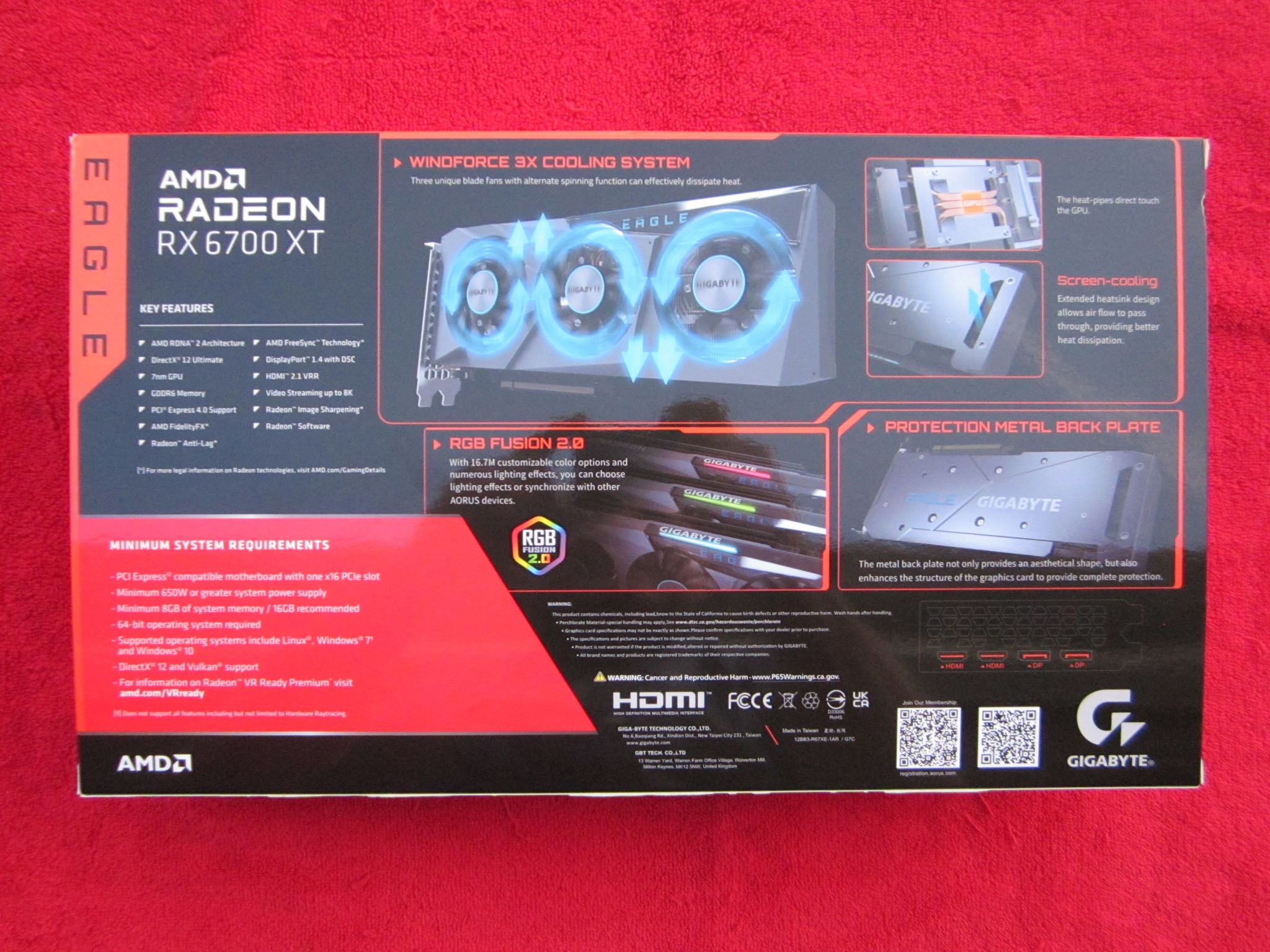 New! GIGABYTE Radeon RX 6700 XT EAGLE 12GB GDDR6 Graphics Card