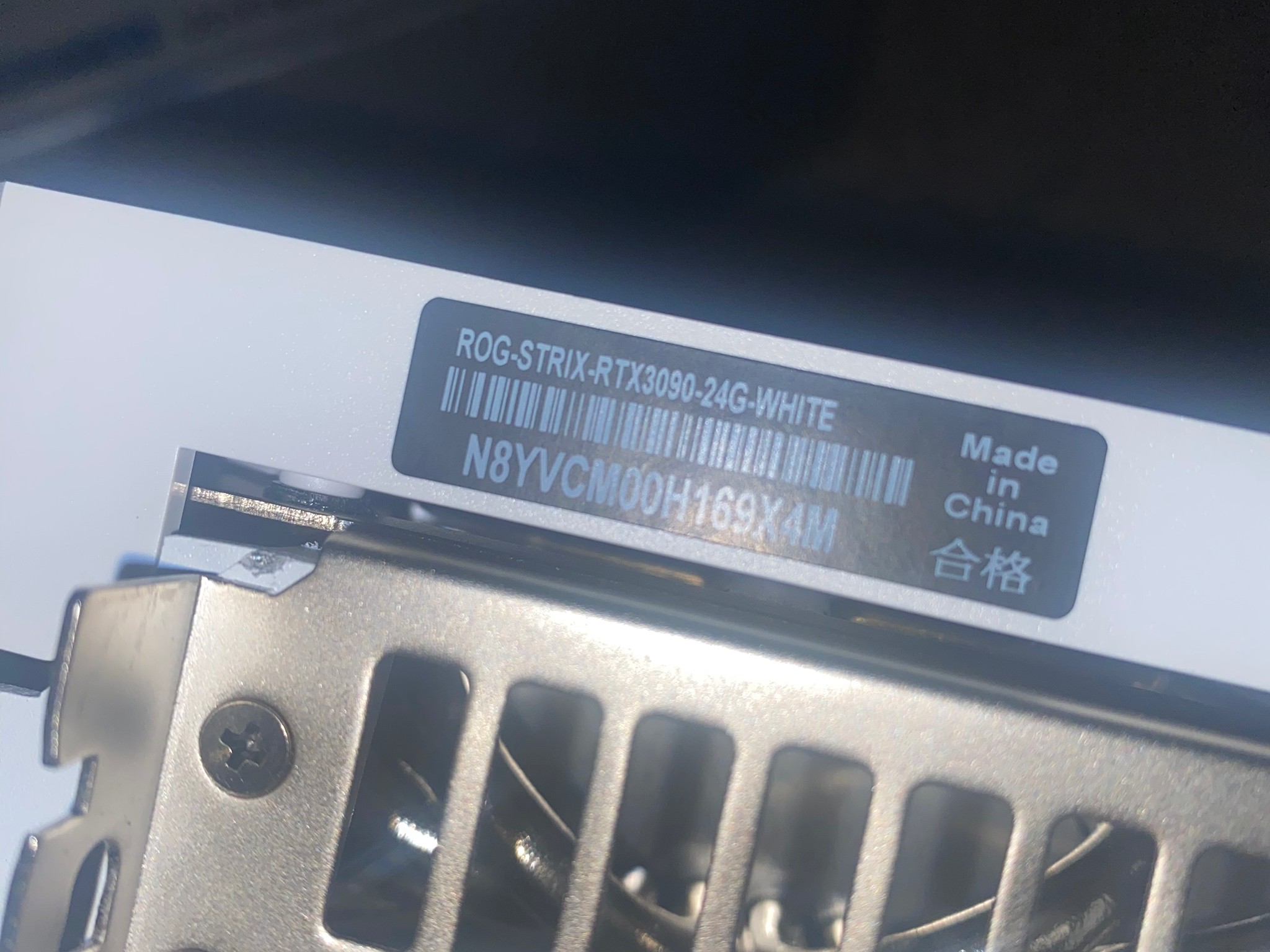 ASUS ROG STRIX RTX3090 24gb WHITE OC GPU