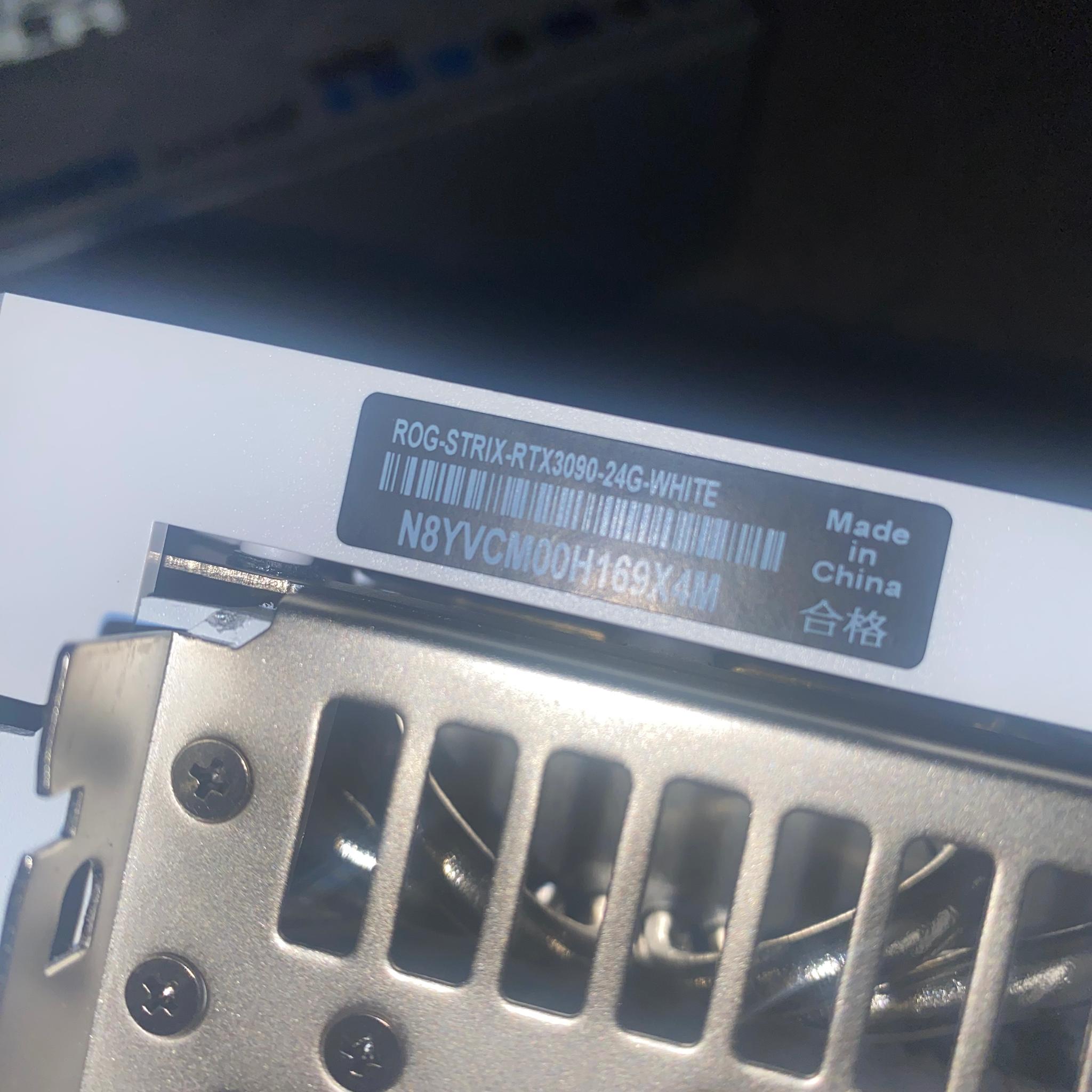 ASUS ROG STRIX RTX3090 24gb WHITE OC GPU
