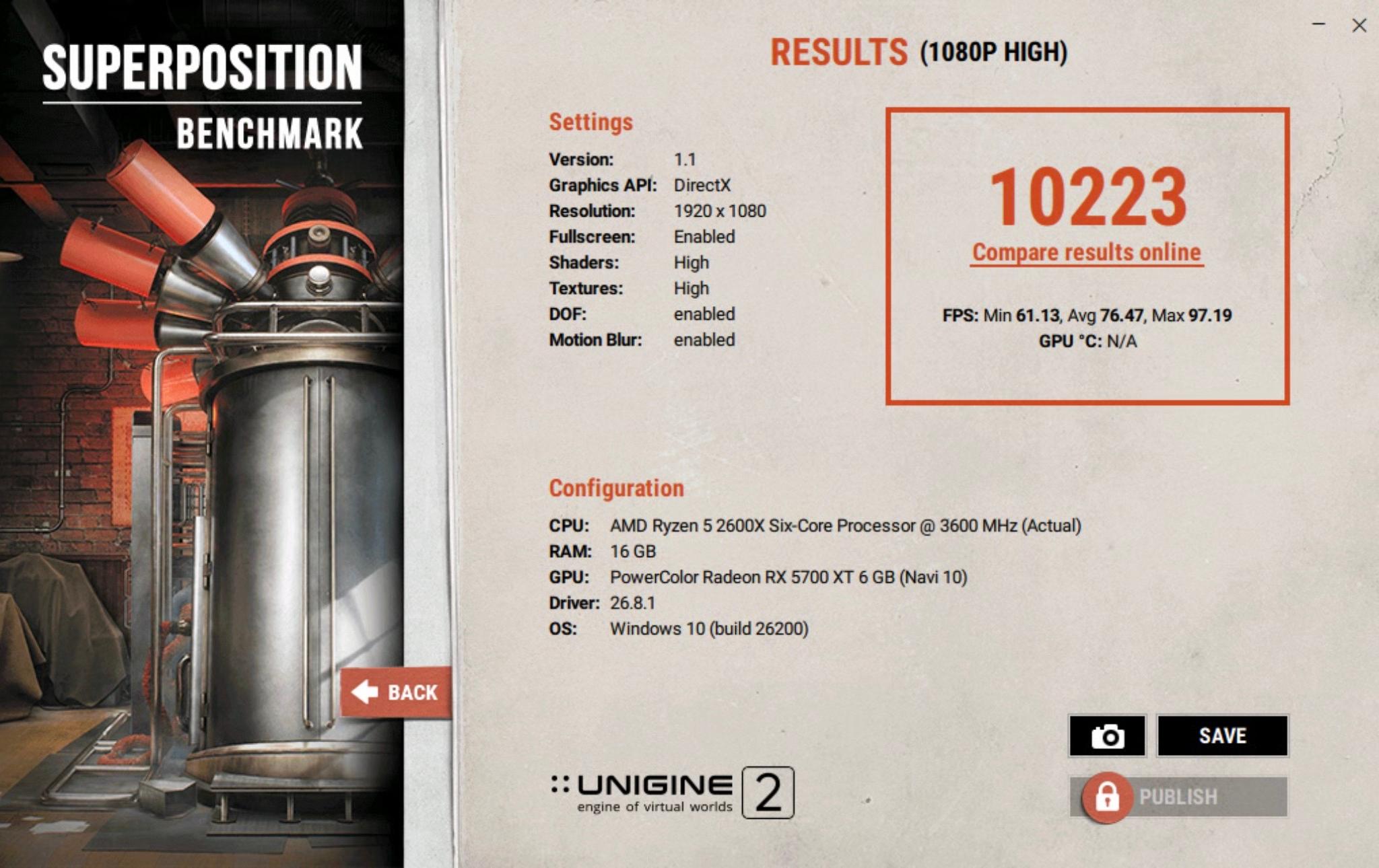 Gaming PC - Ryzen 2600X / RX 5600XT / 16GB RAM / 512GB / Wi-Fi