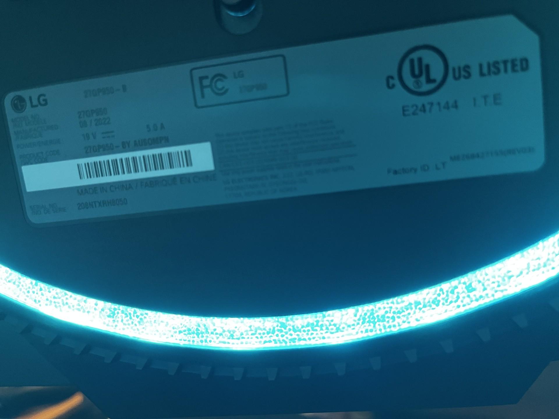 LG 27GP950-B 27” Ultragear UHD (3840 x 2160) Nano IPS 160 HZ