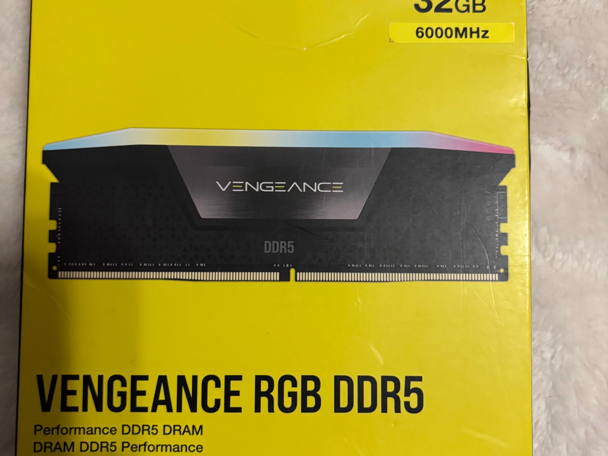 Corsair Vengeance RGB DDR5 32GB (2x16GB) Cl 36 6000MT/s  DIMM RGB Lighting RAM
