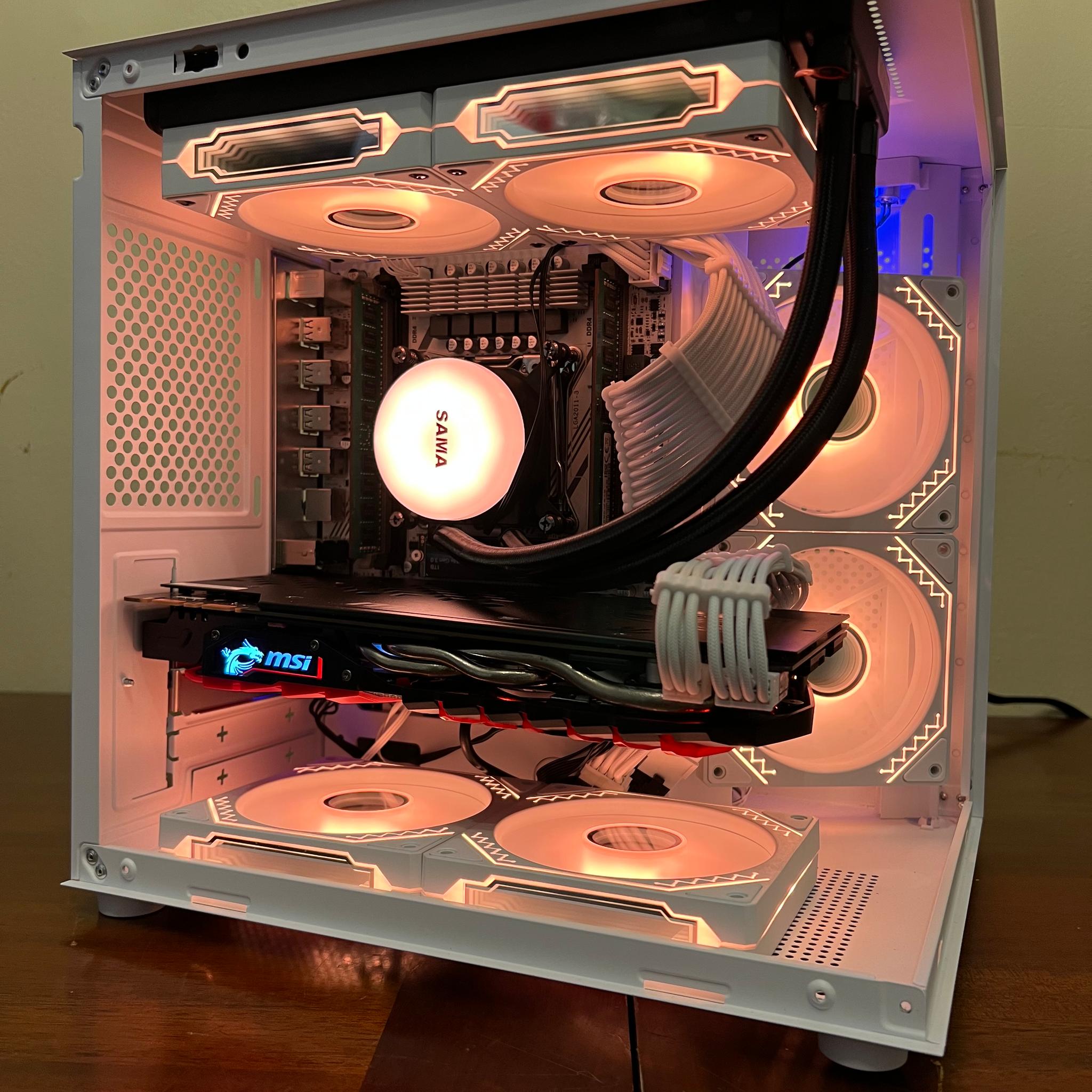 Water Cooled Intel 10 Core Gaming PC GTX 1070 1tb NVME SSD 16GB RAM WIFi WINDOWS 11 Pro