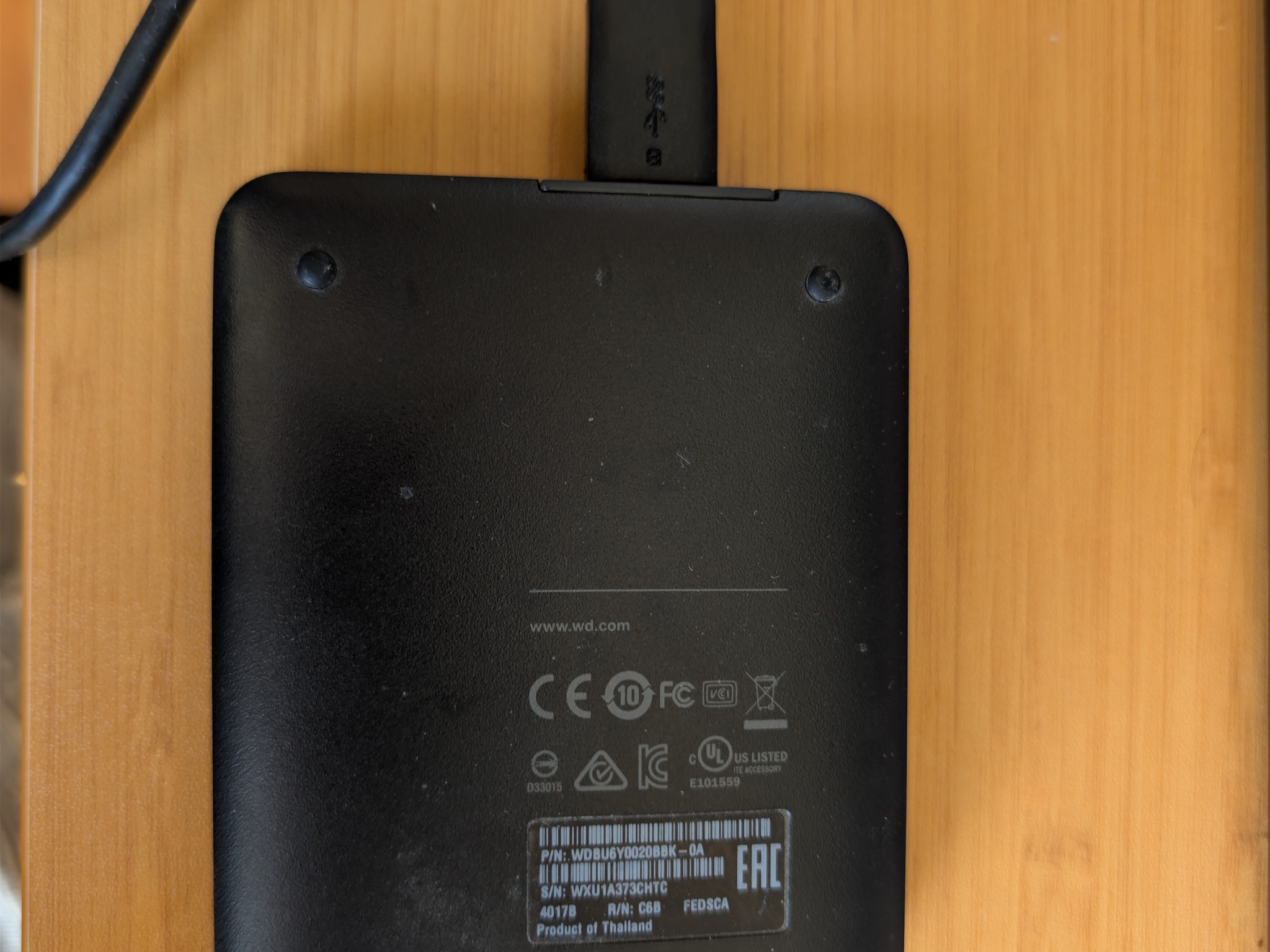 [Excellent Condition] WD Elements 2TB Portable External Hard Drive (USB 3.0) - 100% Healthy