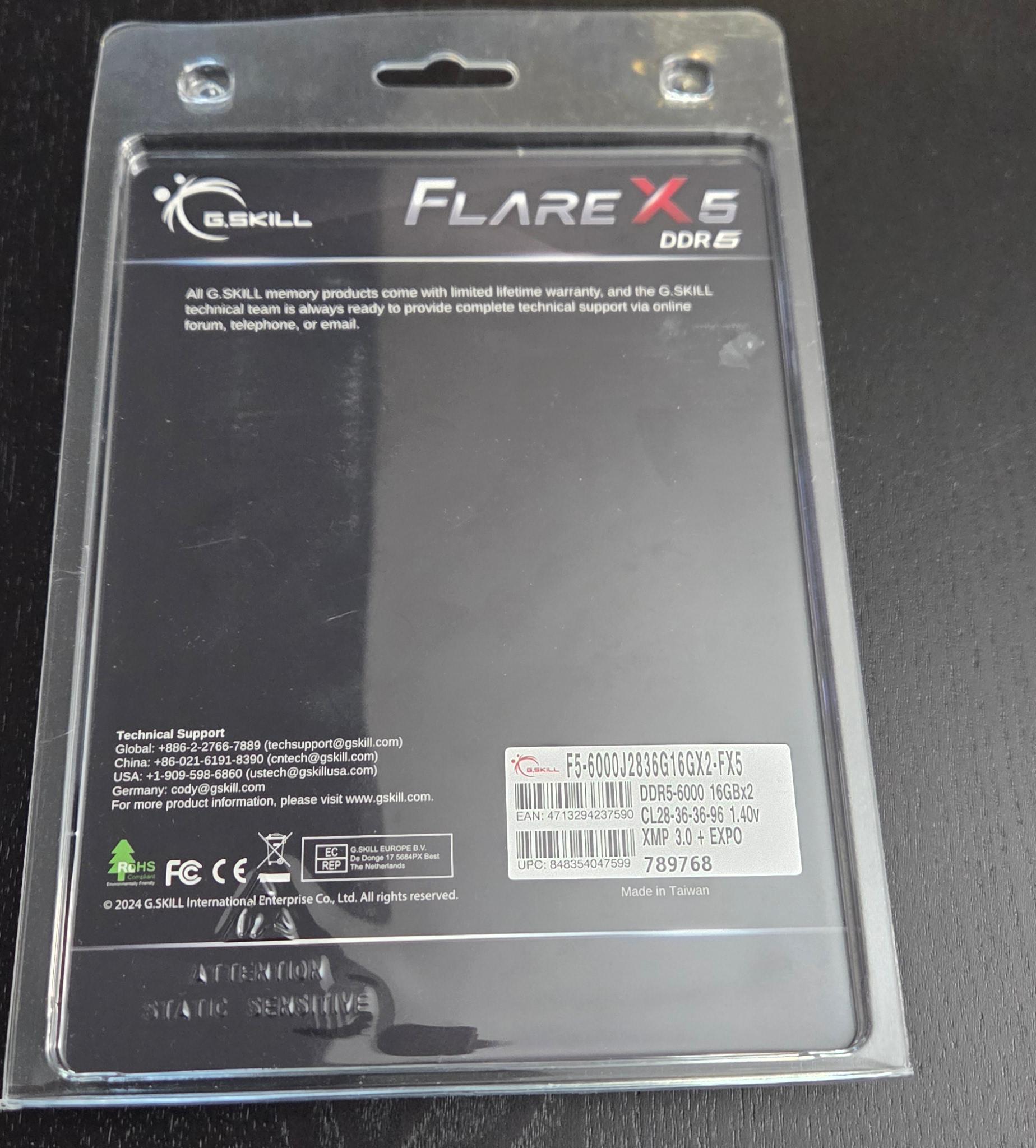 Asus ROG Strix B650e-f , AMD 7800X3D Gskill DDR5 6000 CL28