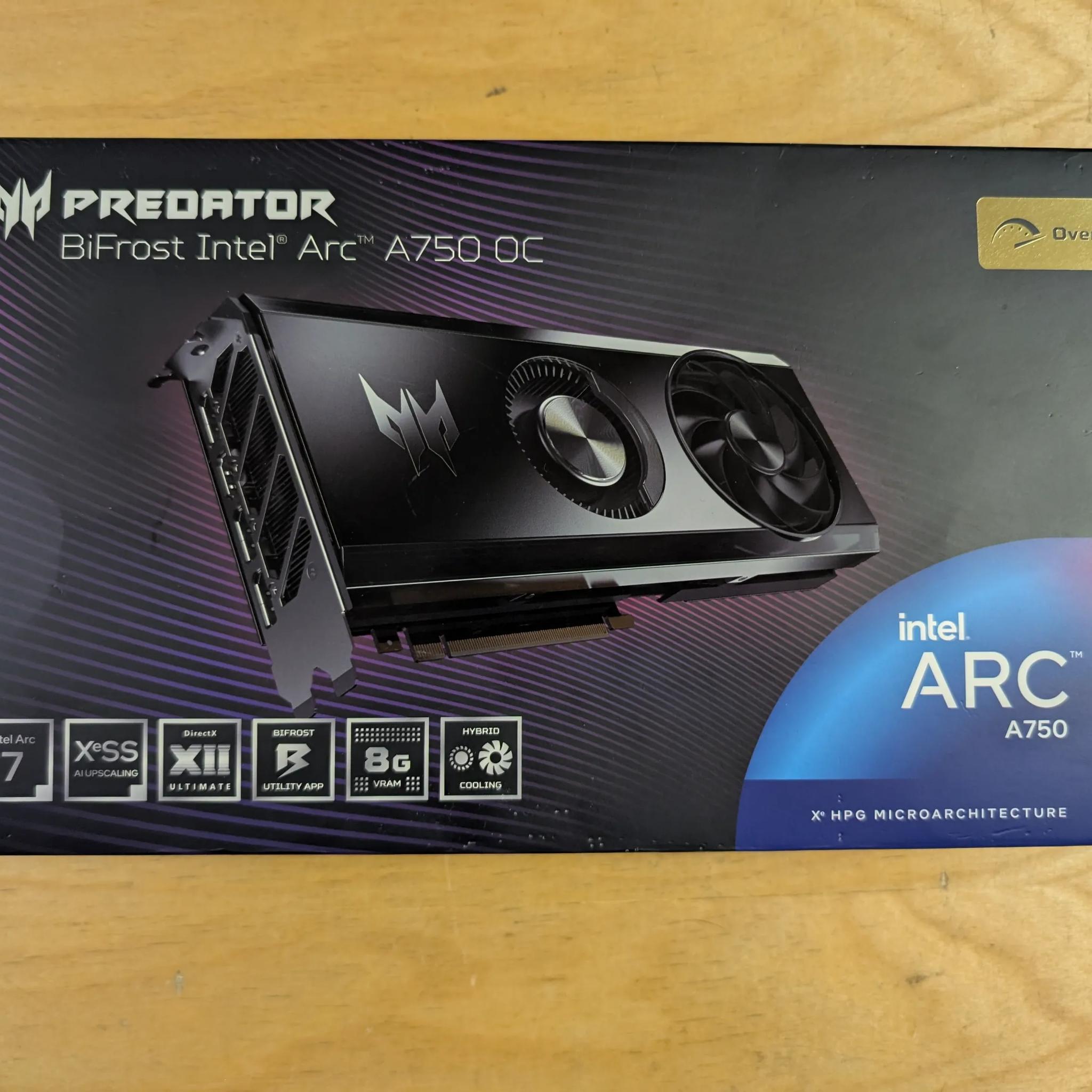 Acer Intel ARC A750 Predator 8gb OC