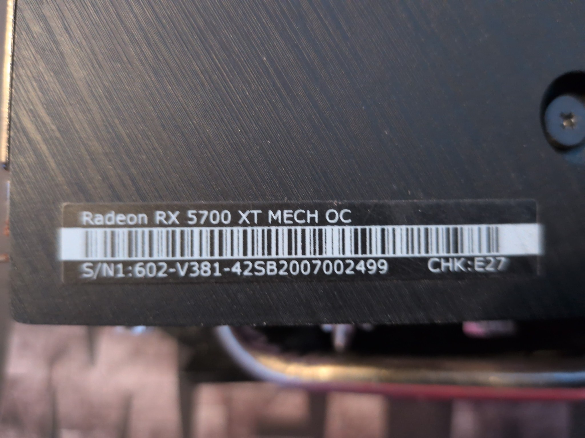MSI RX 5700 XT MECH OC 8GB - Crashes Under Load - For Parts