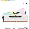CORSAIR - VENGEANCE RGB PRO SL 32GB (2x16GB) DDR4 3600MHz C18 UDIMM Desktop Memory - White