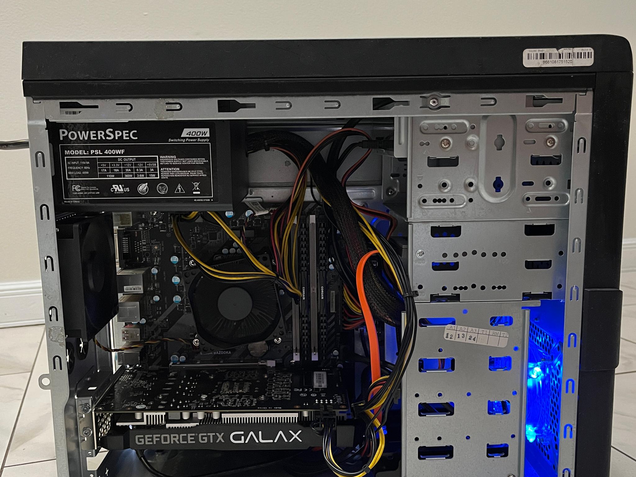 NVIDIA RTX 2060, Intel Core i5-7400, 16GB RAM, 480 GB SSD - Sleeper Office Gaming PC w/ Wi-Fi & BT