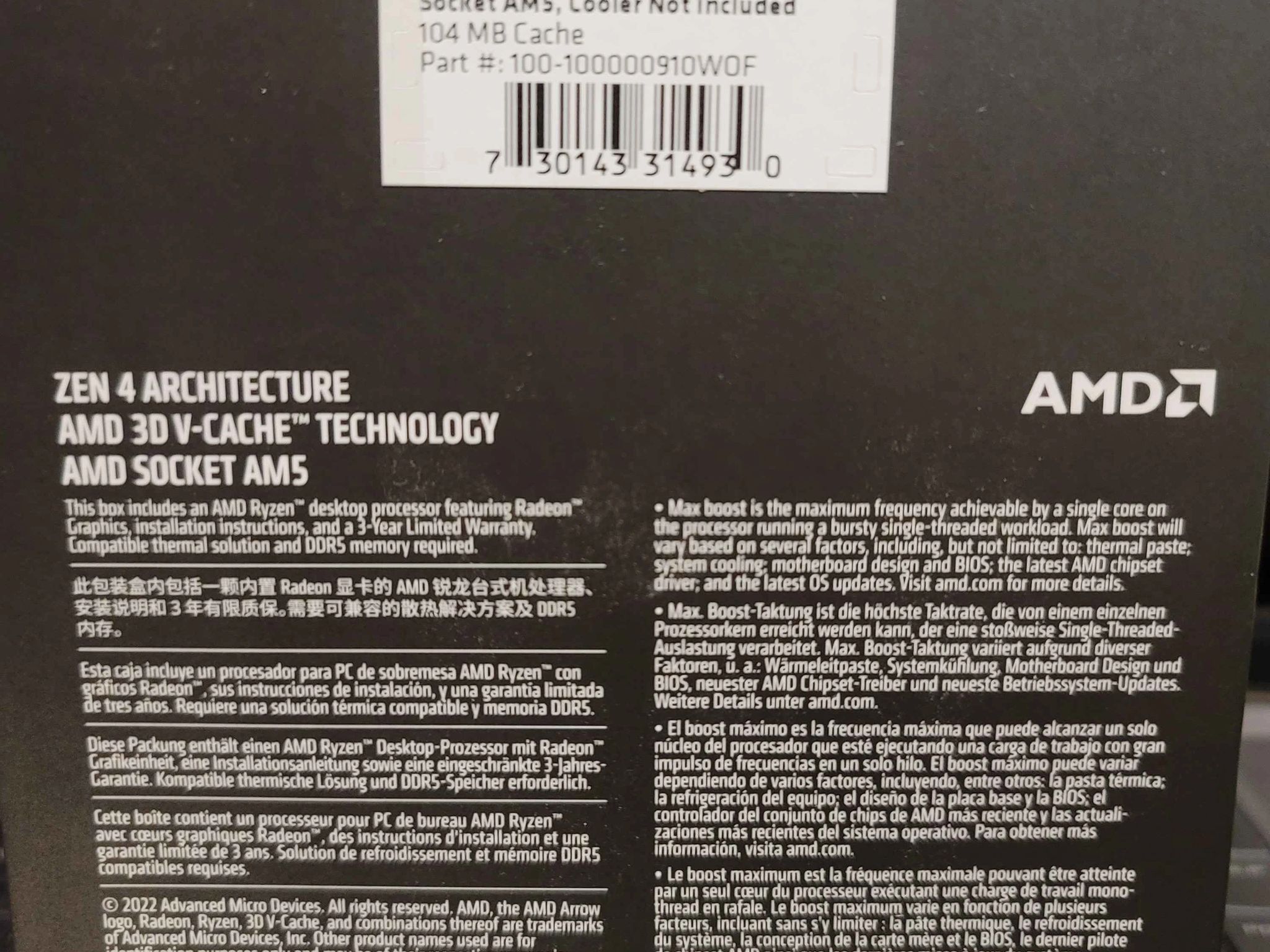 NEW Never opened AMD Ryzen 7 7800X3D