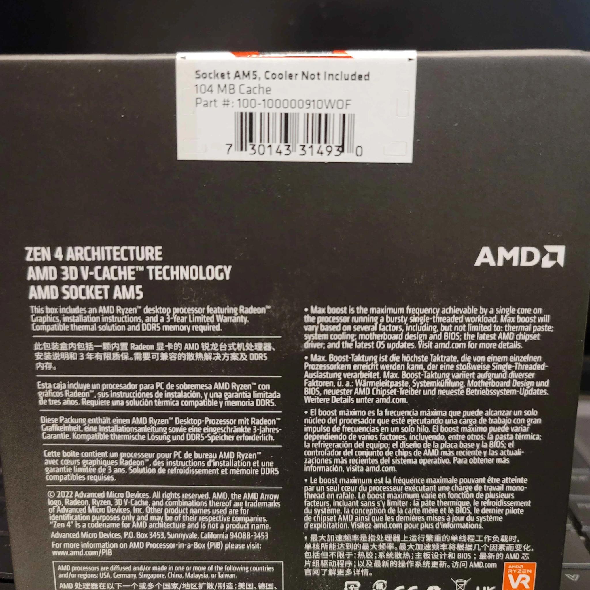 NEW Never opened AMD Ryzen 7 7800X3D
