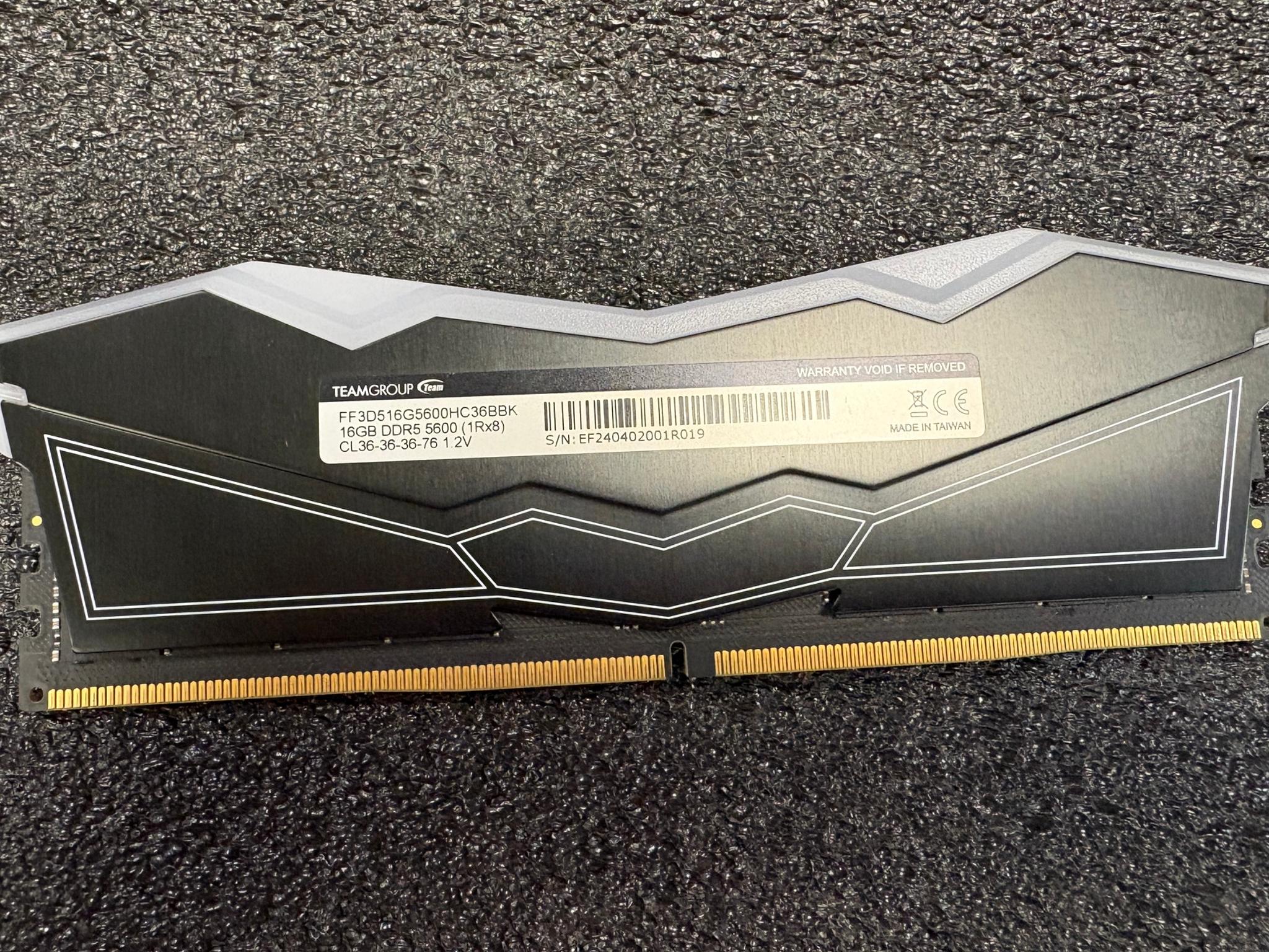 TEAM GROUP T-FORCE DELTA 16GB (1x16GB) DDR5 5600MHZ-FF3D516G5600HC36BBK - Desktop Memory