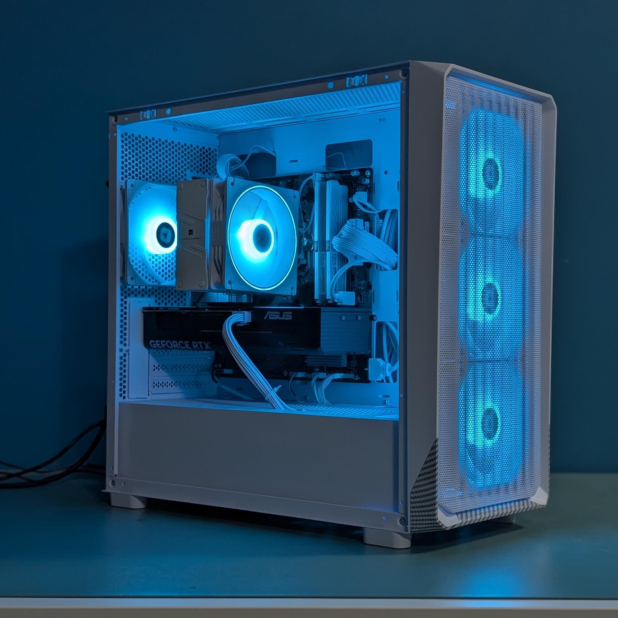 Pristine White Gaming Rig – RTX 5060 & Ryzen 5 8400F (Brand New / ARGB Custom)