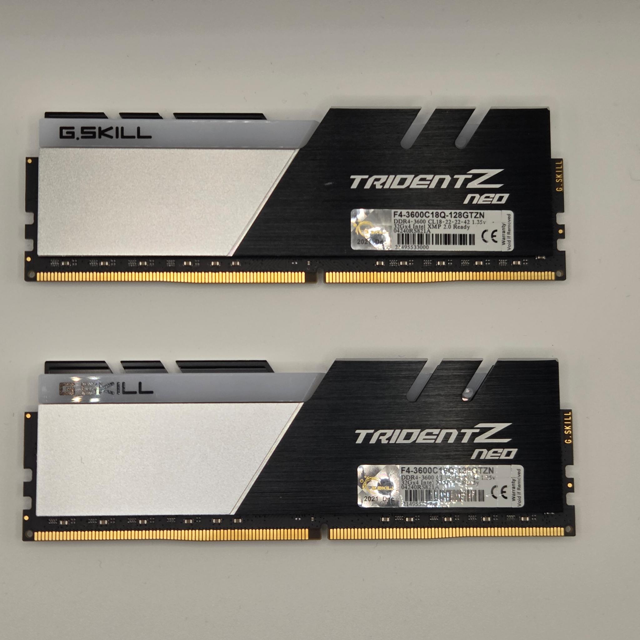 G.Skill TridentZ CL18 DDR4-3600 64gb (32GBx2)