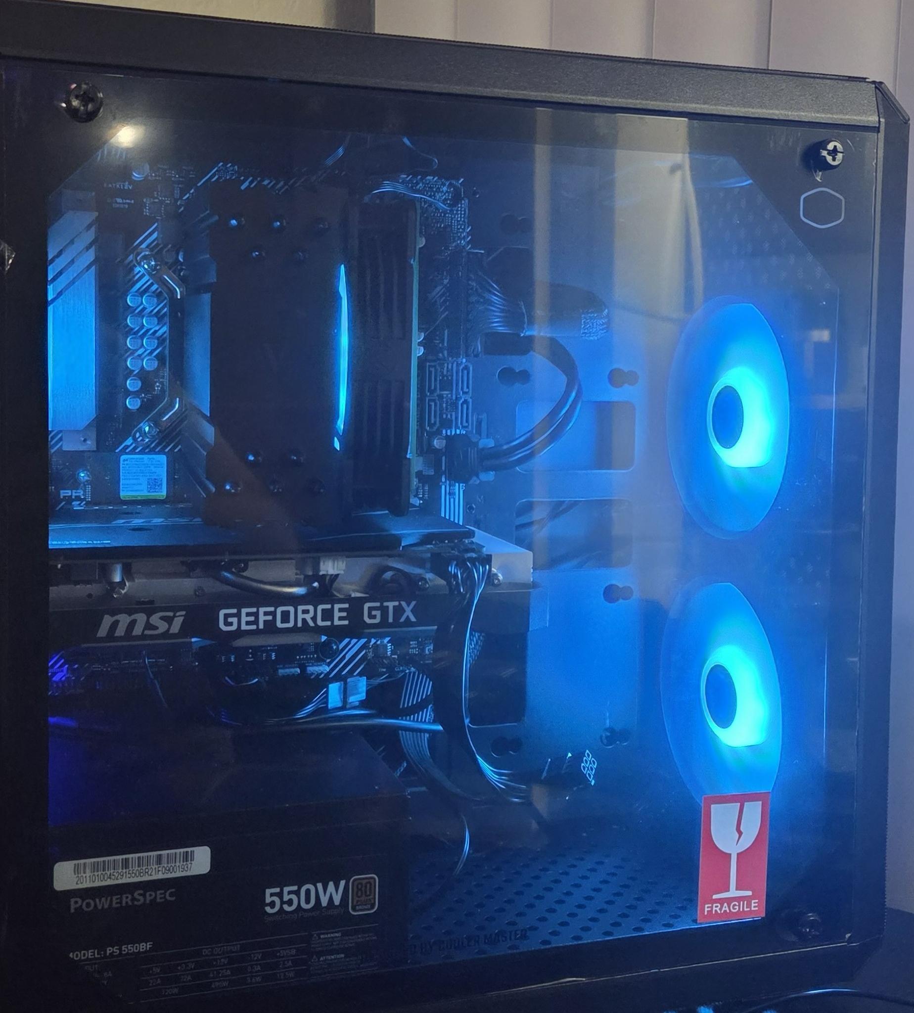 Black RGB Gaming PC - GTX 1660 Super | i5-10400F | 16GB RAM | NVMe SSD