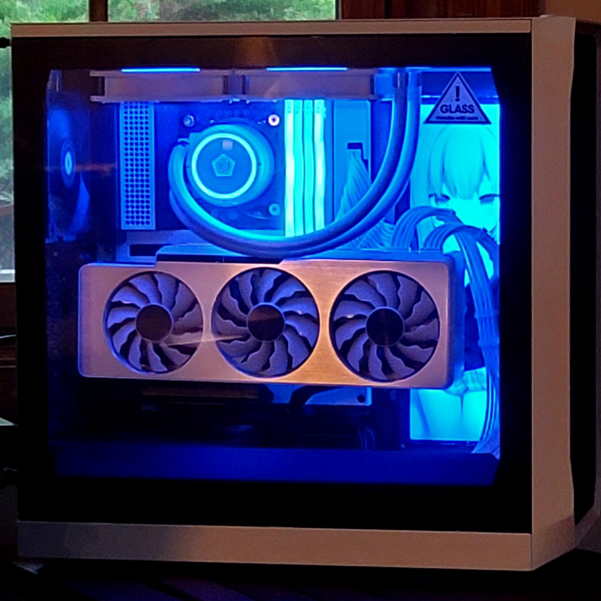 Waifu Vision-RTX 3080, i9-11900K, 1.5 Tb Samsung 980 SSDs, 32Gb, AIO, EVGA 850W