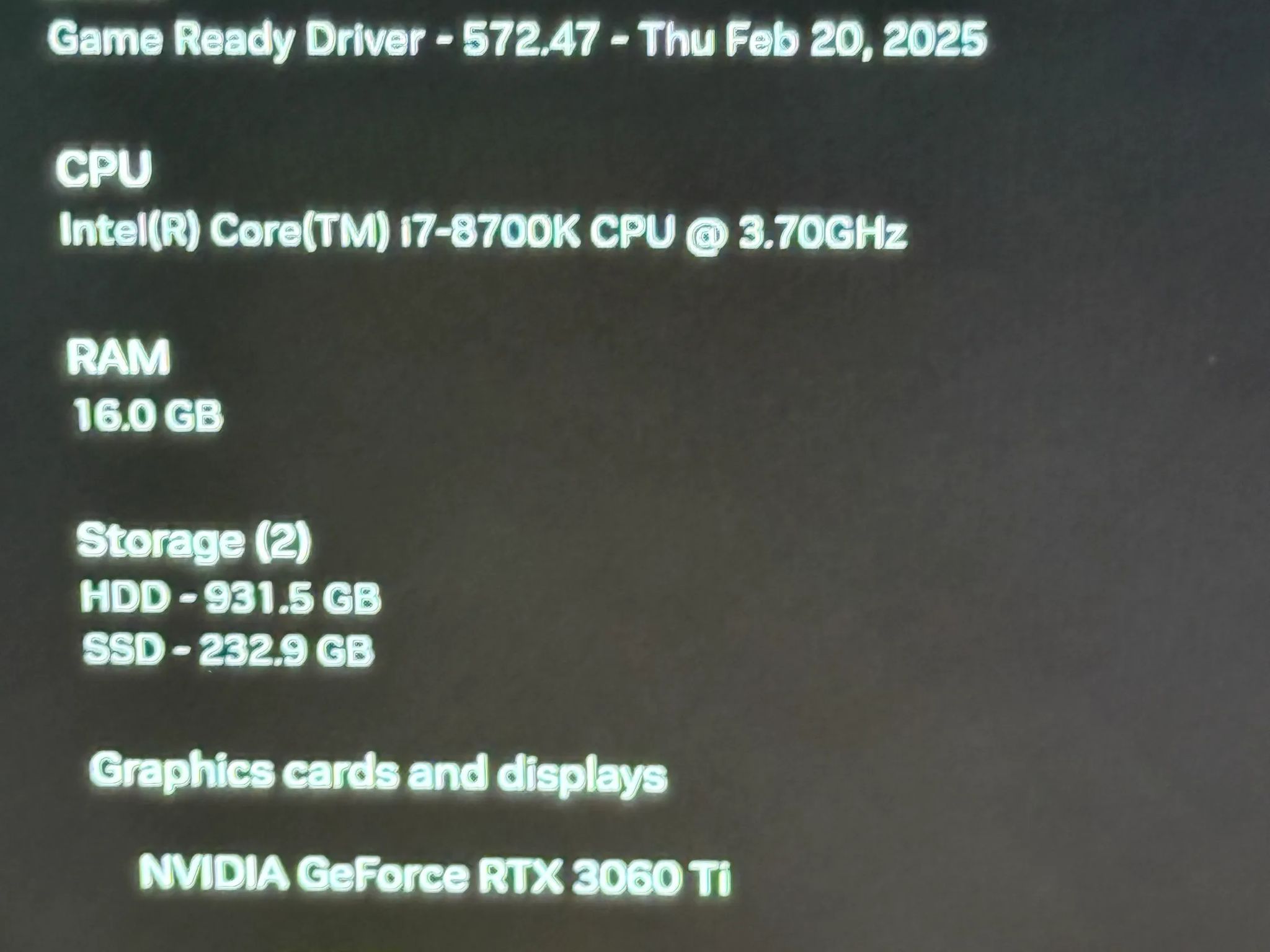 1440P Ultra Gaming PC. 8700k+3060TI Msi +16GB Ram, 256SSD+1TBHD, Corsair Liquid Coo...