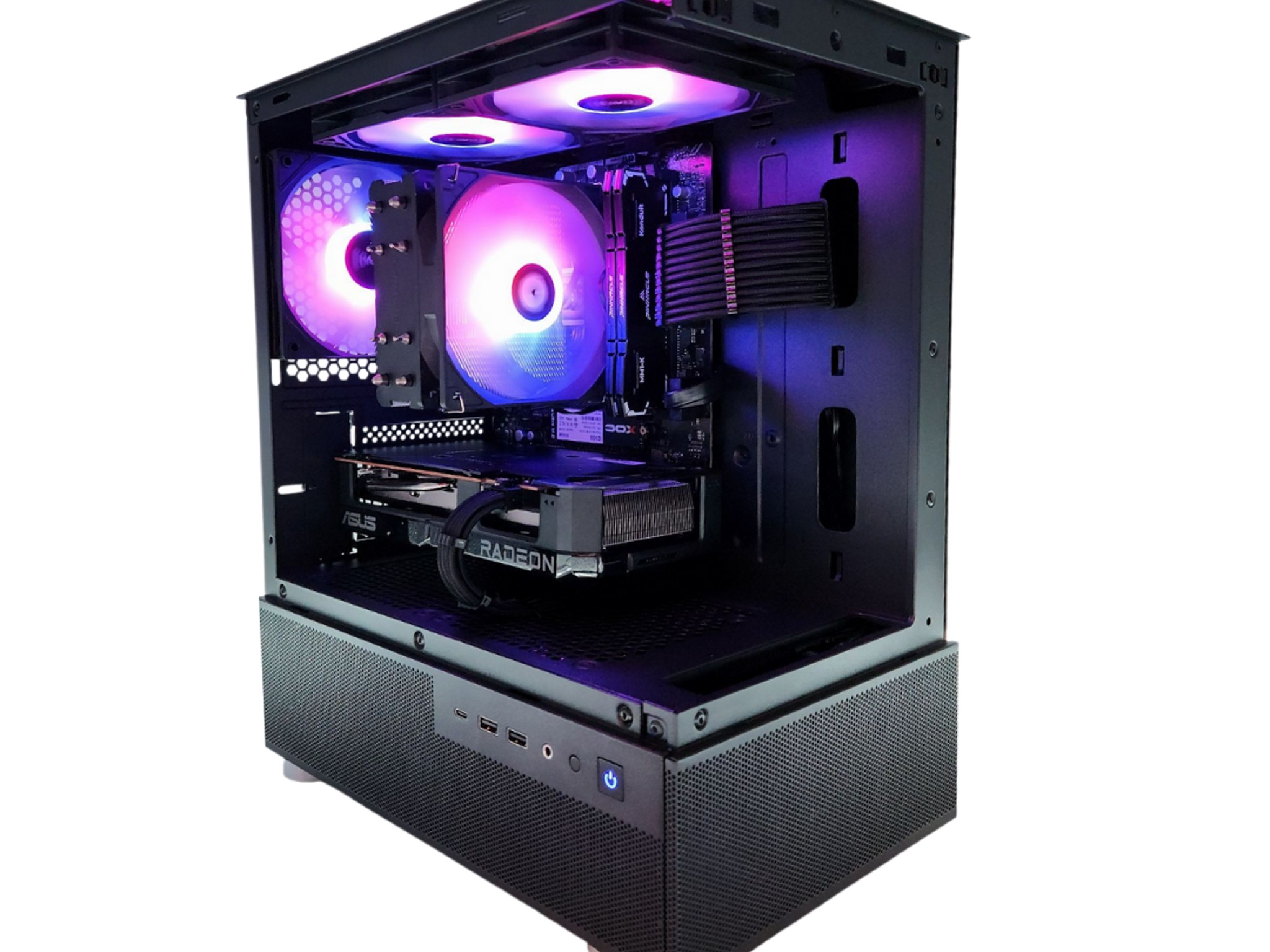 🚨BLACK FRIDAY🚨: RX 7600 | Ryzen 5500 | 16GB DDR4 RAM | 512GB SSD | 4 Fans | White RGB Gaming PC