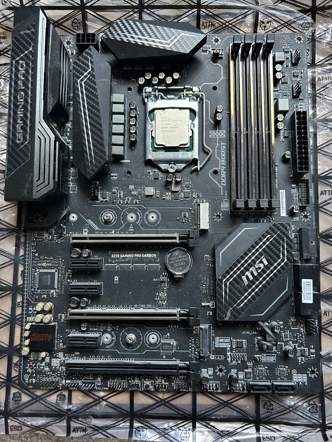 MSI Z270 GAMING PRO CARBON ATX LGA1151 DDR4 Motherboard w/ i7