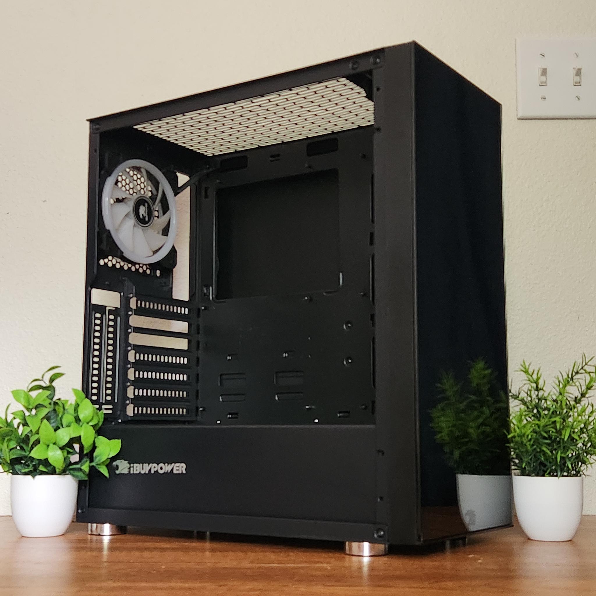 iBuyPower PC Case | 4x Fans Preinstalled | ATX | Mid-Tower | Screws Included
