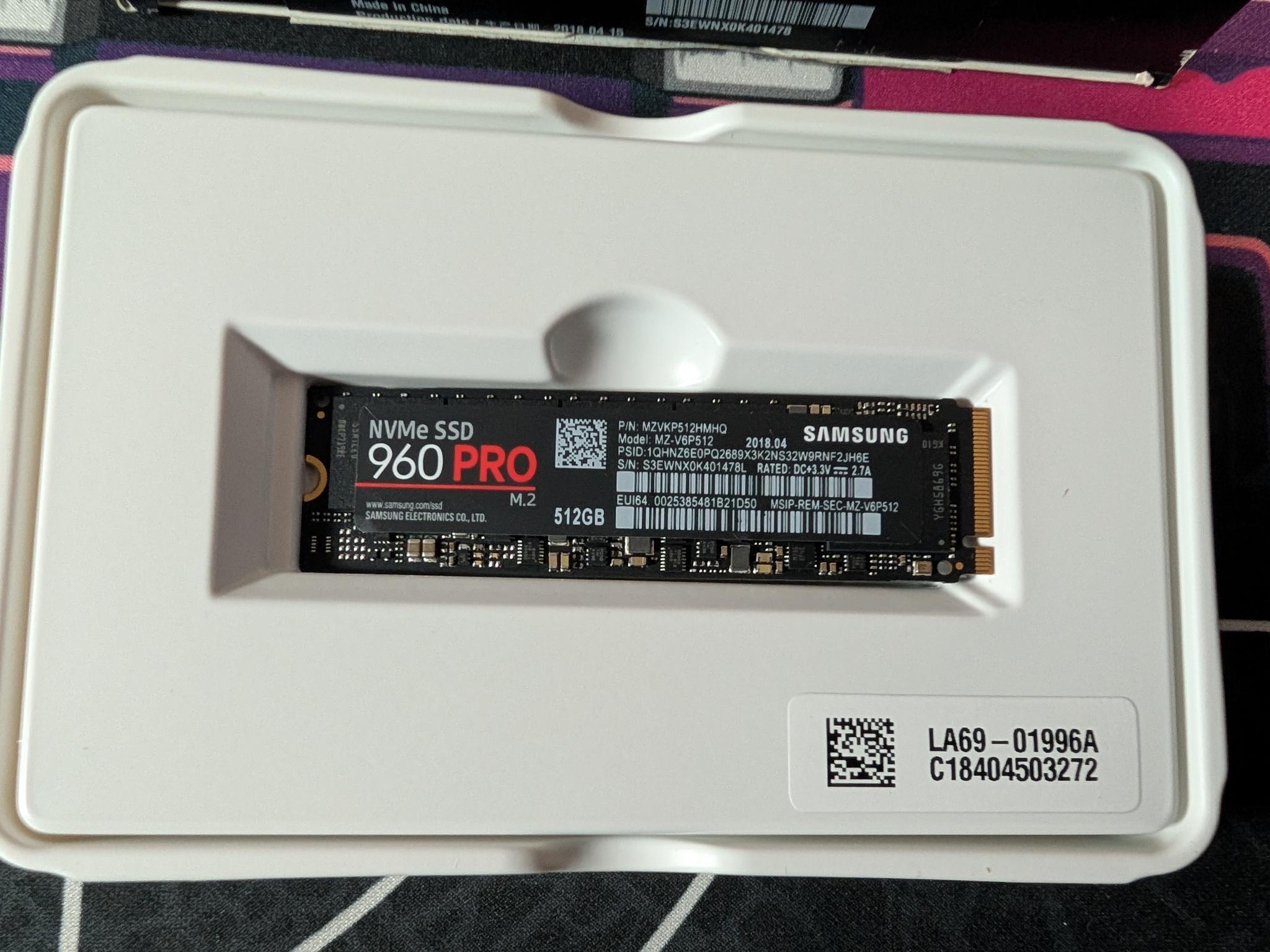 Samsung 960 Pro 512GB M.2 SSD